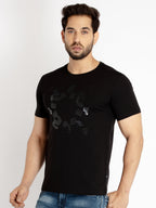 Mens Printed Round Neck T-shirt