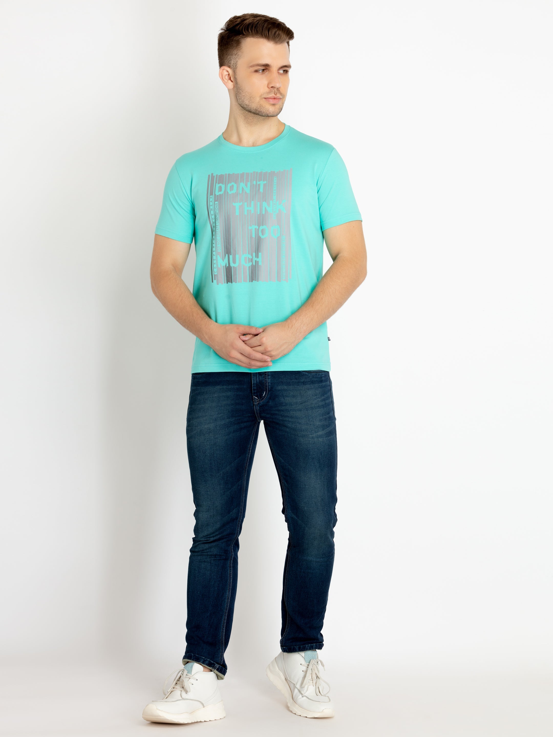 Mens Printed Round Neck T-shirts
