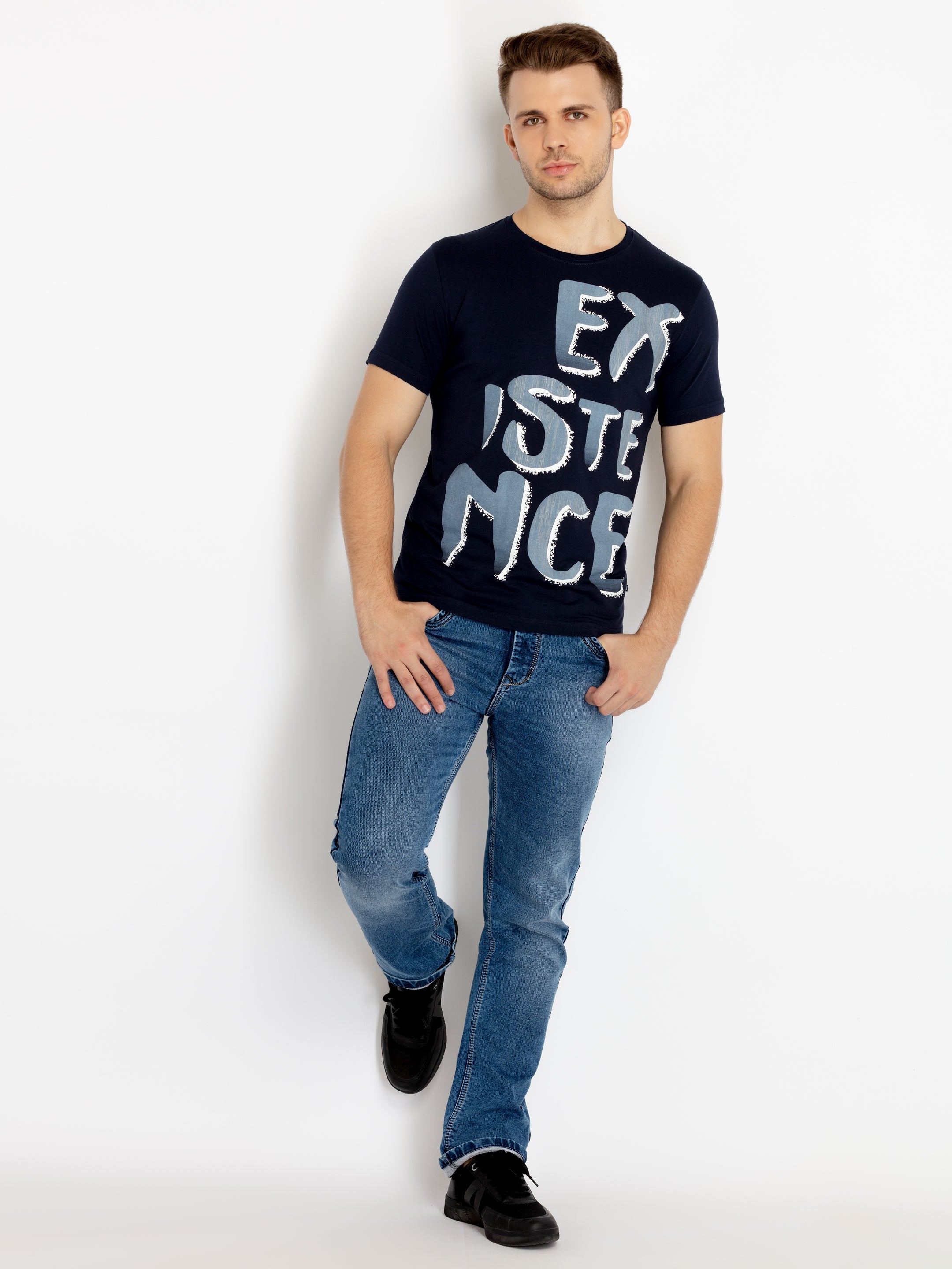 Mens Printed Round Neck T-shirts