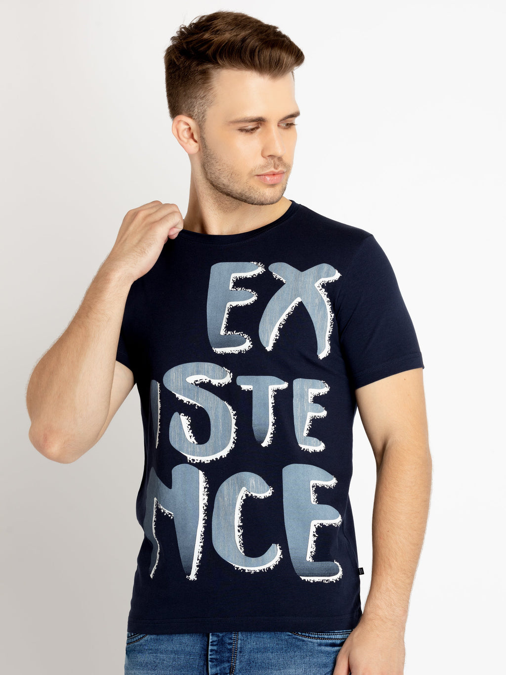 Mens Printed Round Neck T-shirts