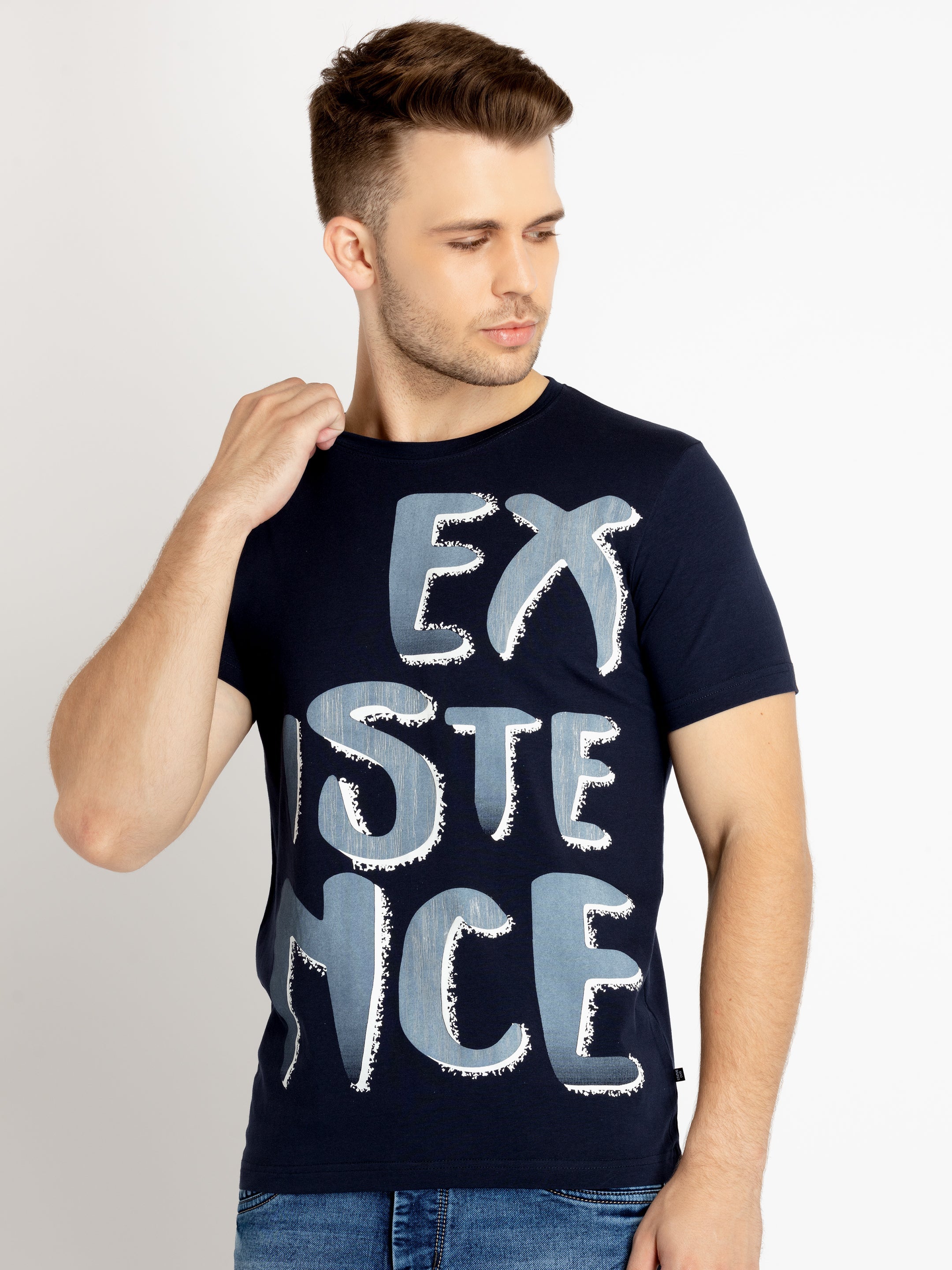 Mens Printed Round Neck T-shirts