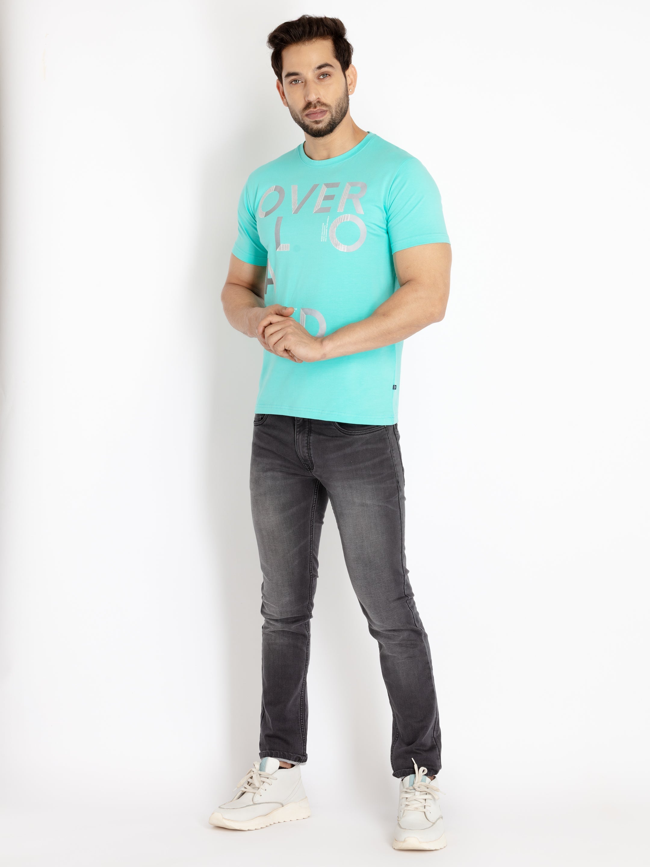 Mens Printed Round Neck T-shirt