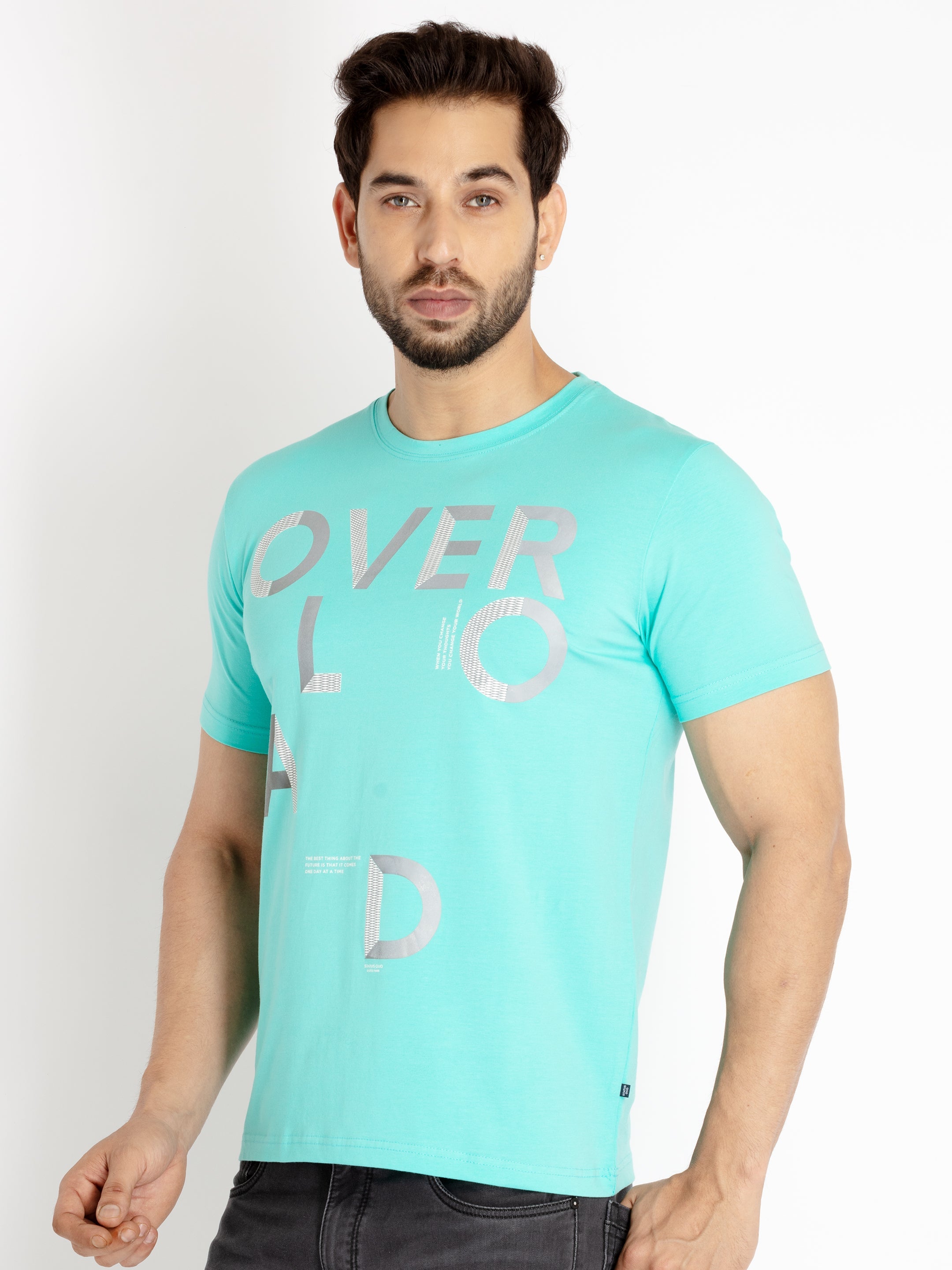 Mens Printed Round Neck T-shirt Secondary image