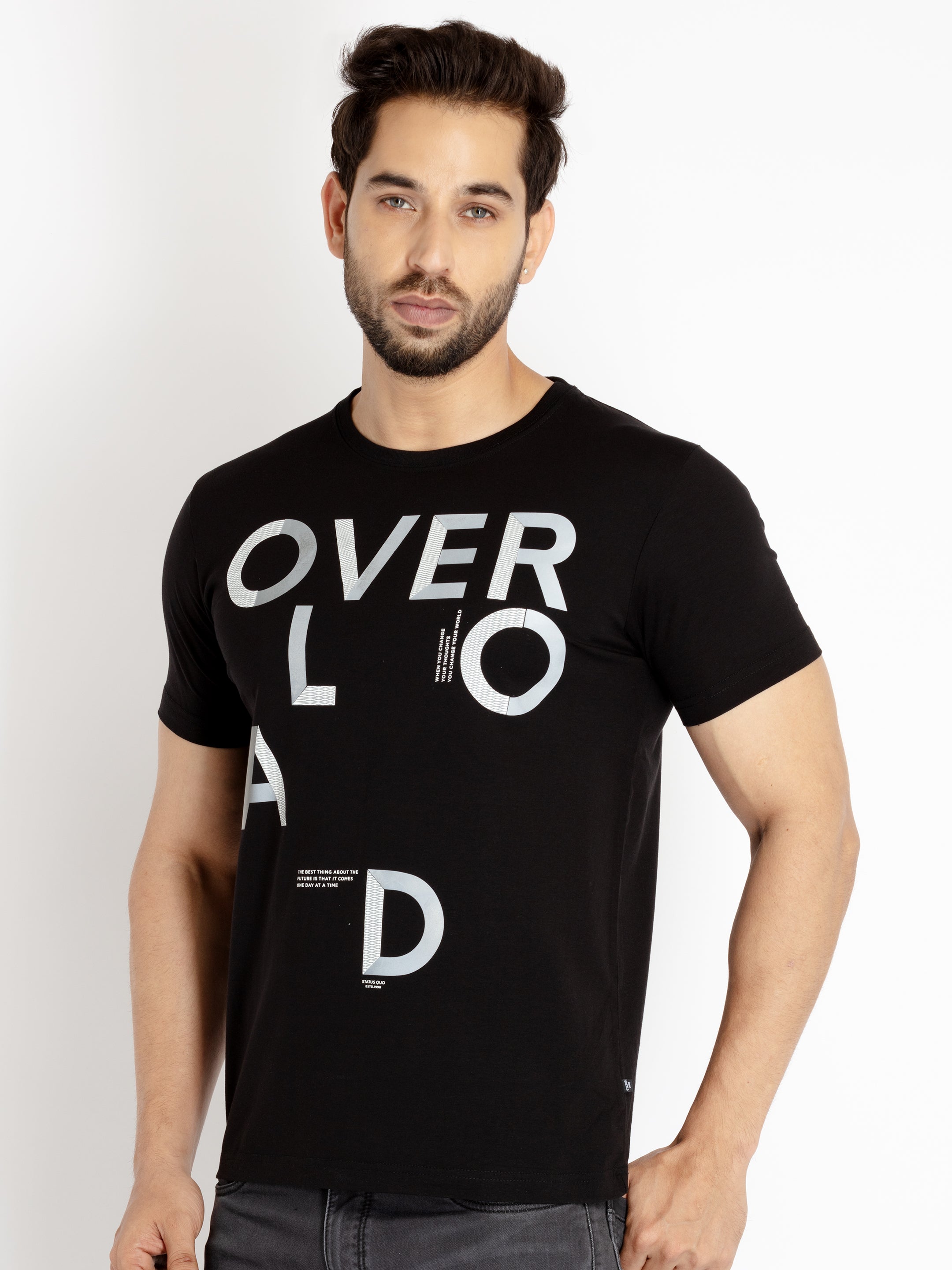 Mens Printed Round Neck T-shirt