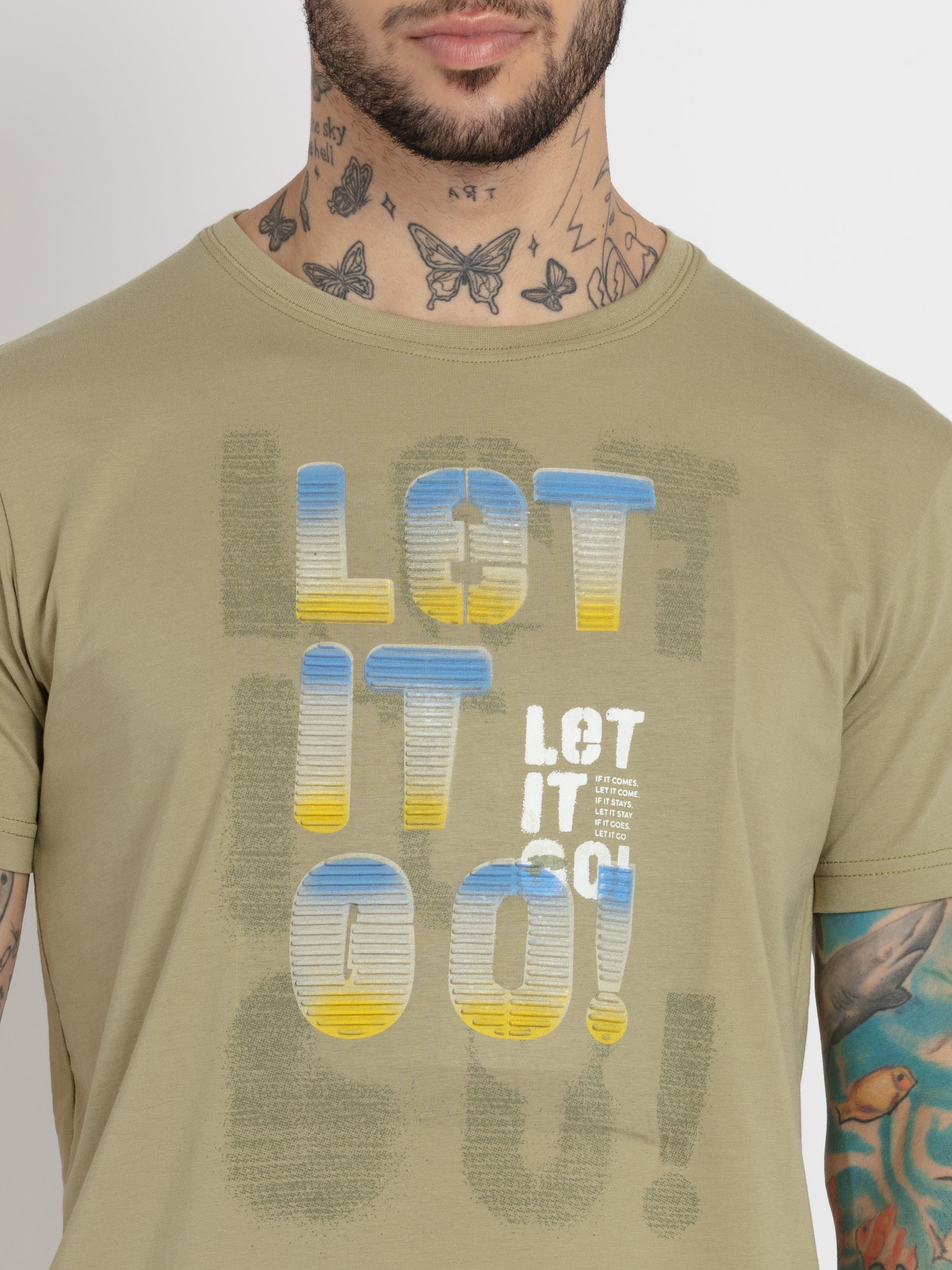 Mens Printed Round Neck T-shirt