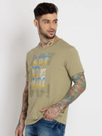 Mens Printed Round Neck T-shirt