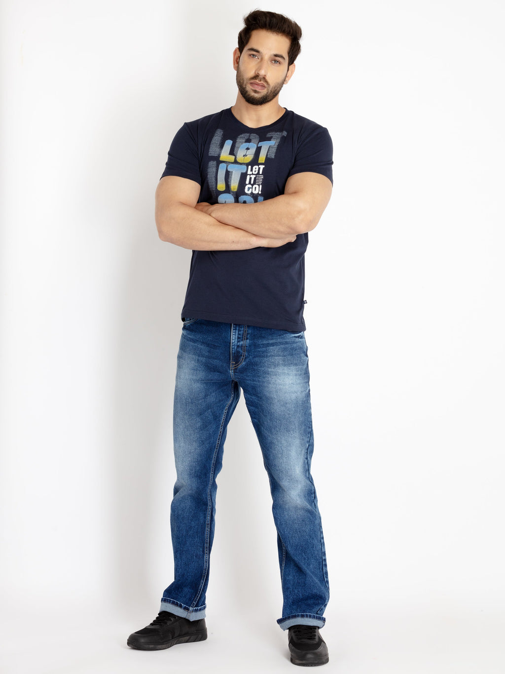Mens Printed Round Neck T-shirt