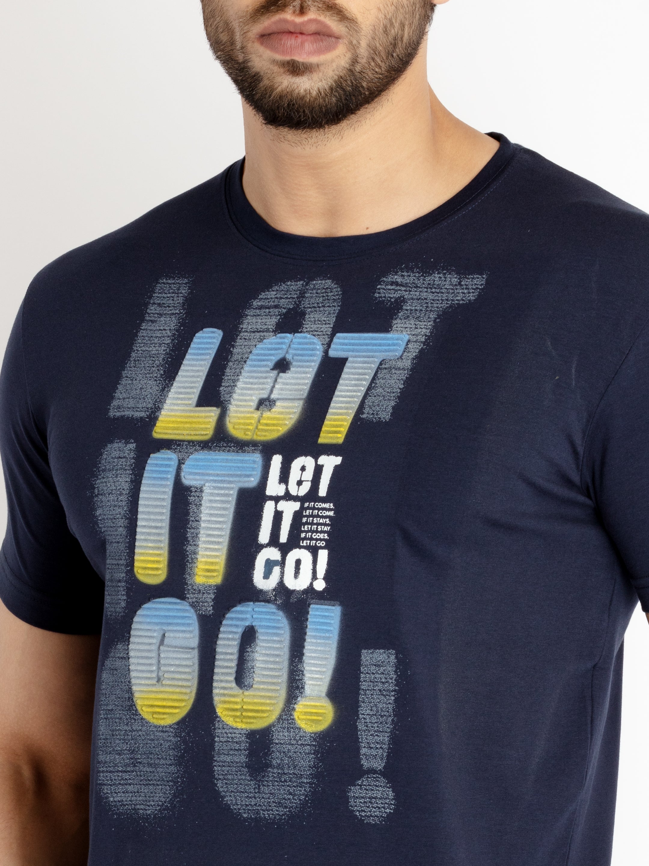 Mens Printed Round Neck T-shirt