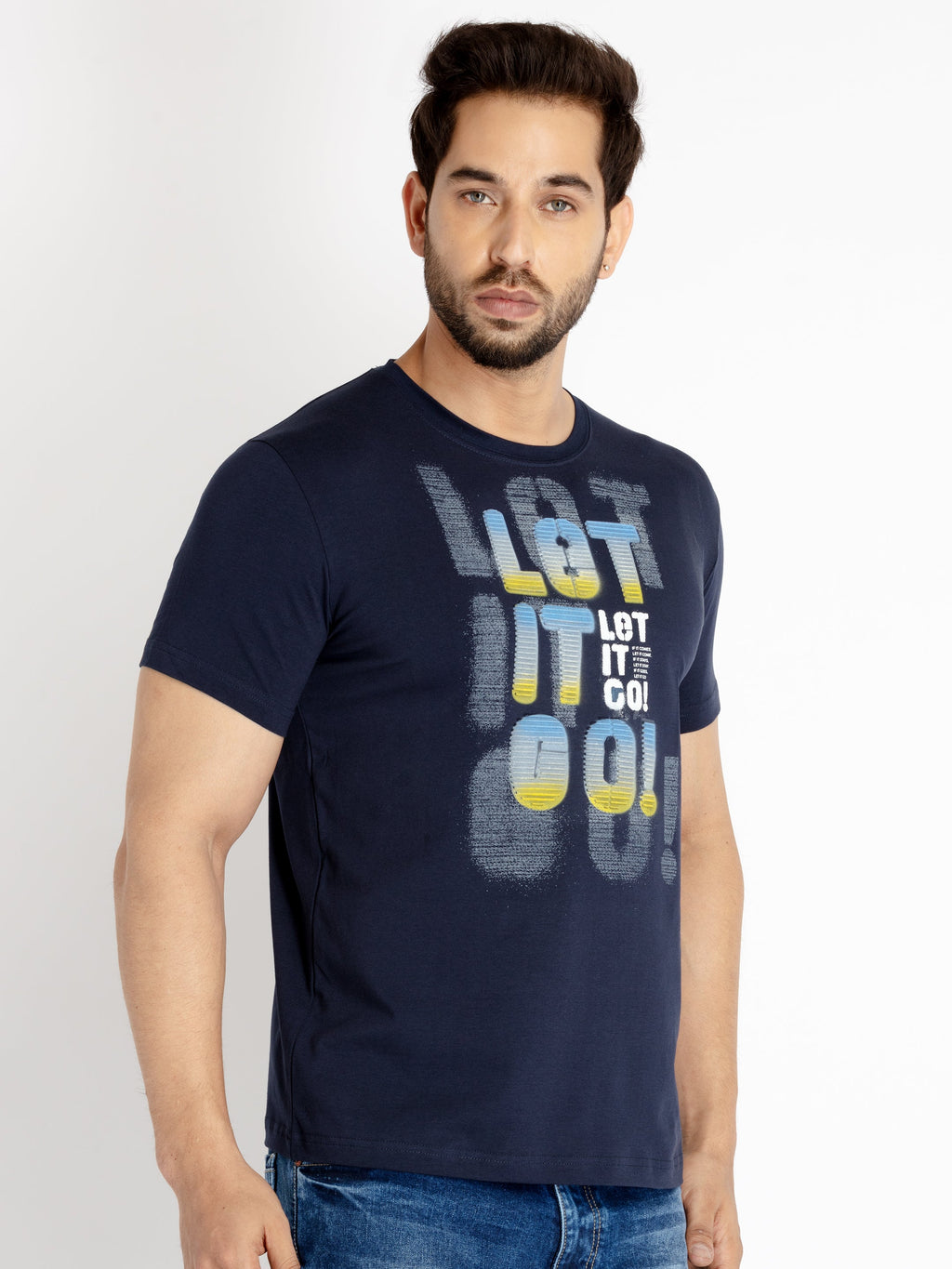 Mens Printed Round Neck T-shirt