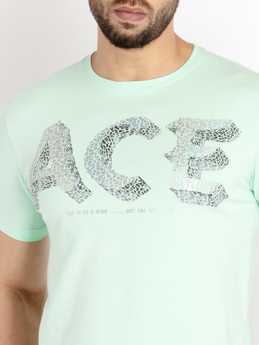 Mens Printed Round Neck T-shirt