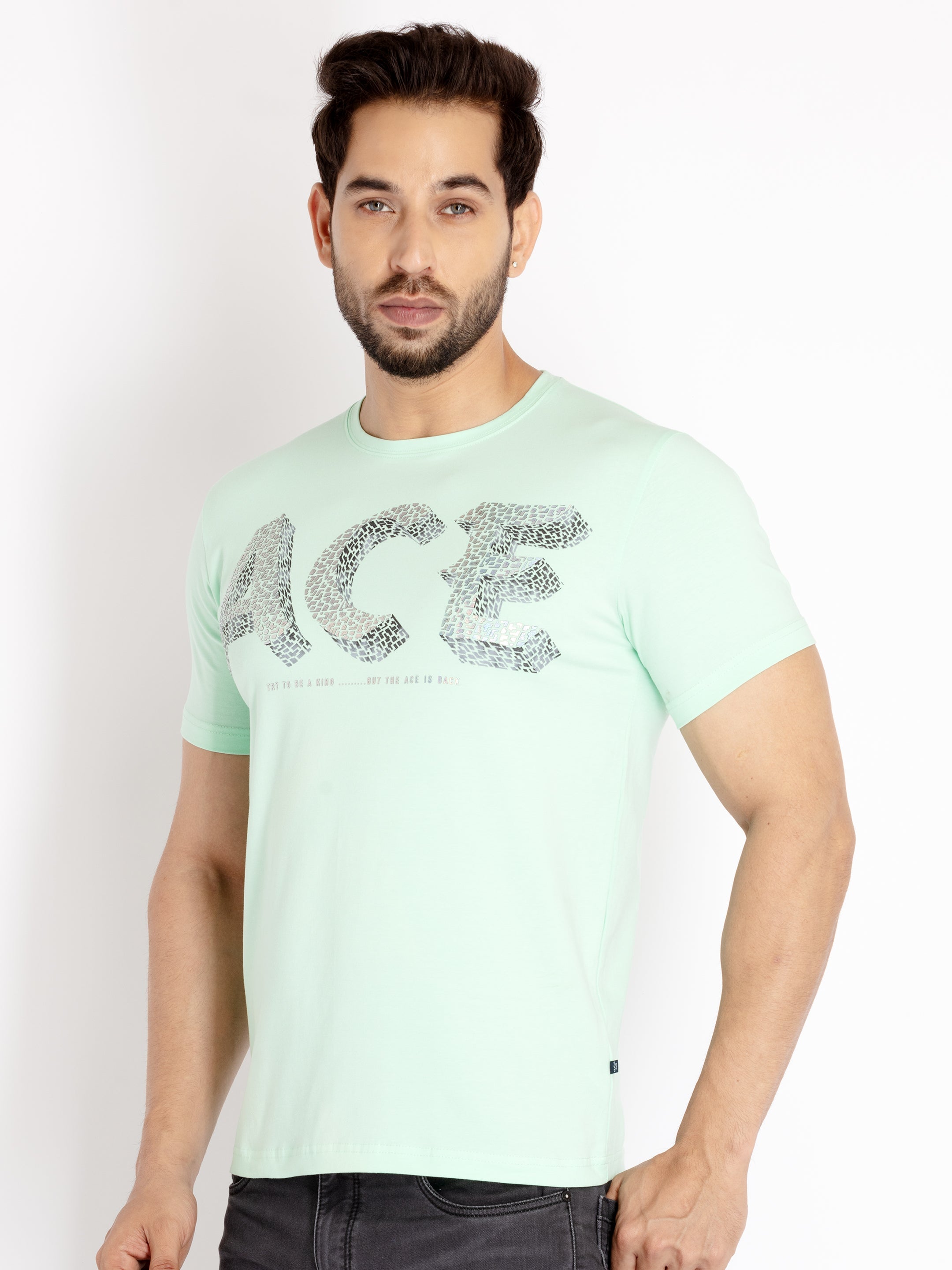 Mens Printed Round Neck T-shirt Secondary image