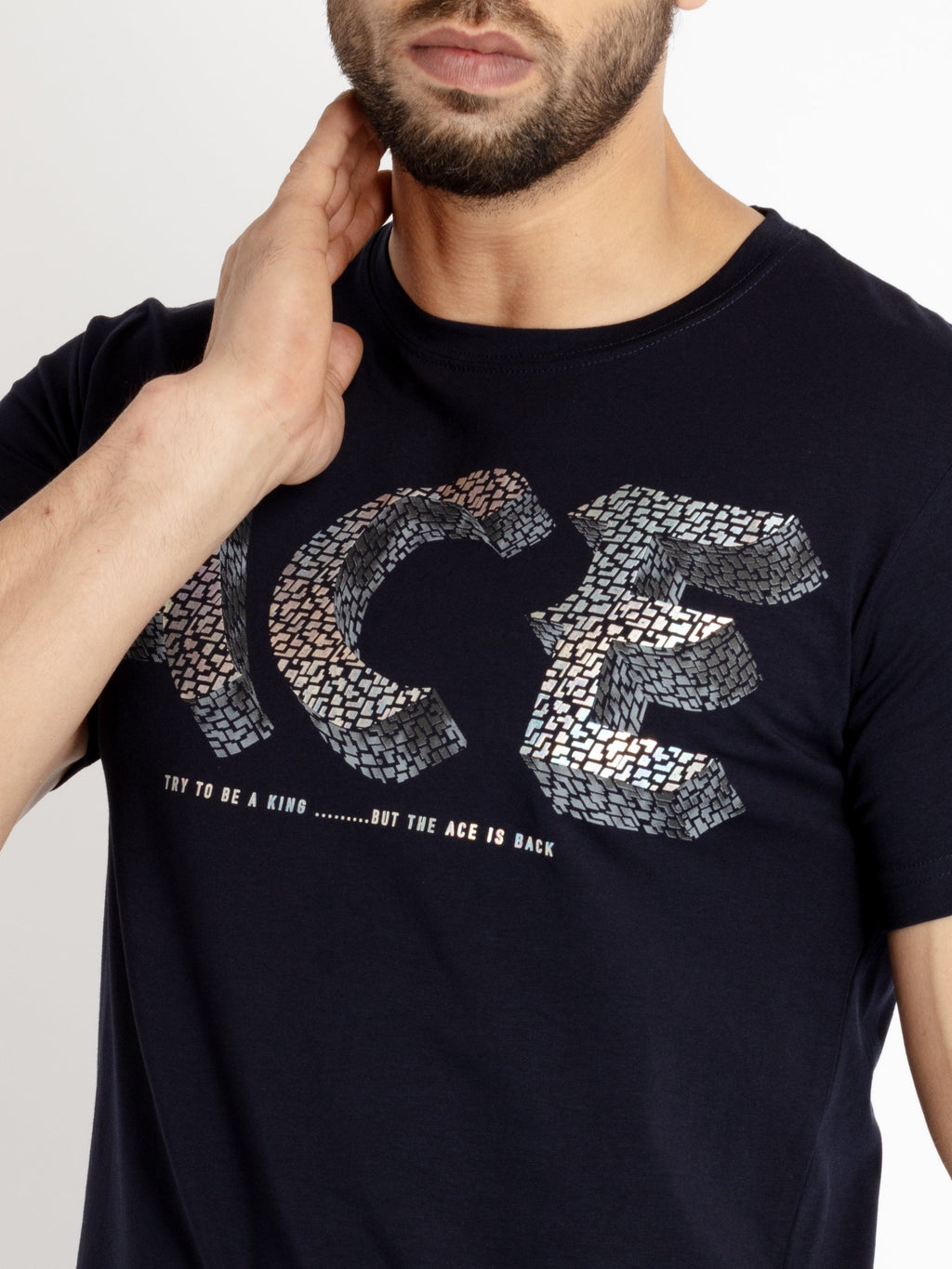 Mens Printed Round Neck T-shirt