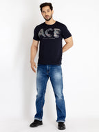 Mens Printed Round Neck T-shirt
