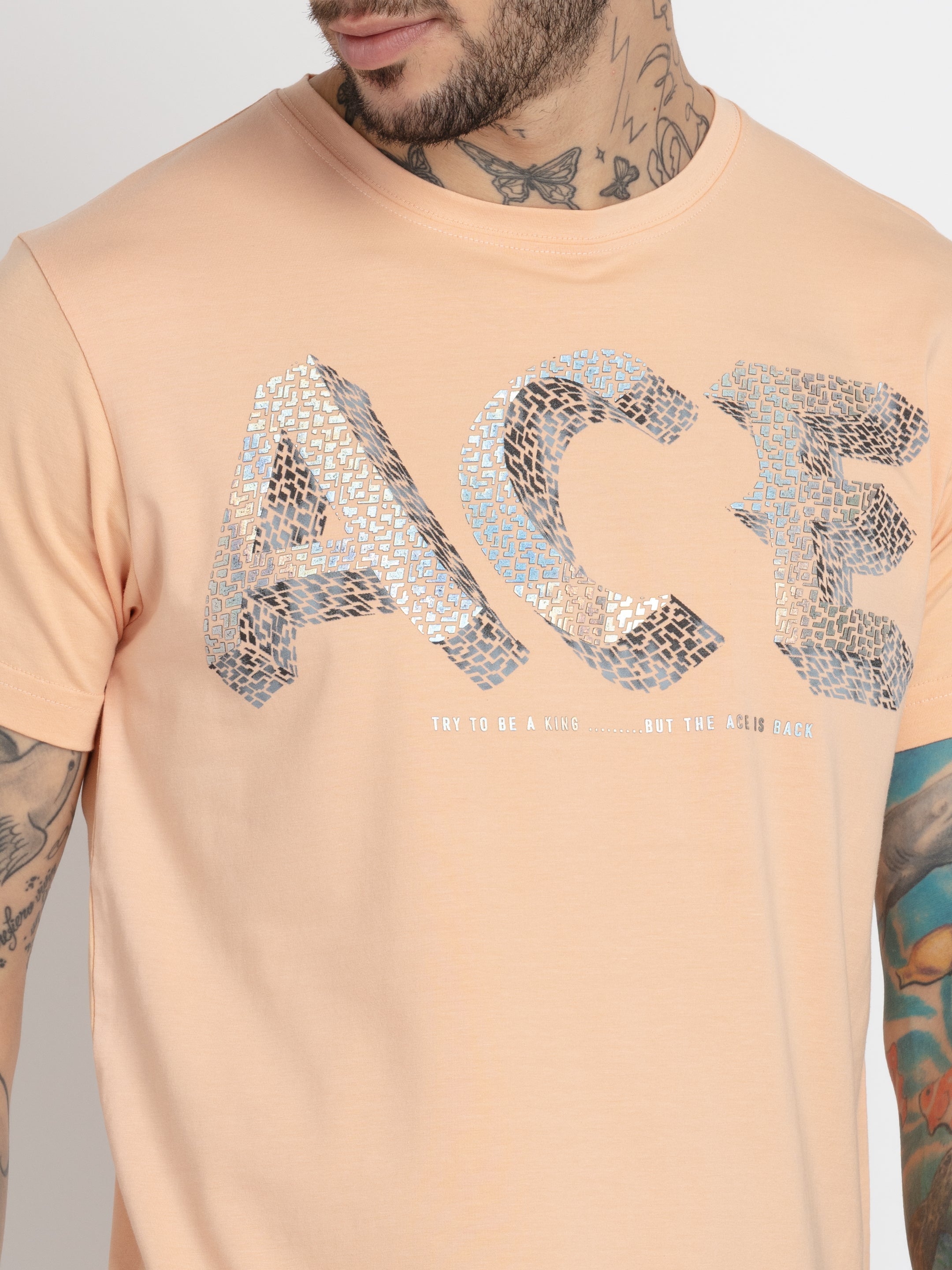 Mens Printed Round Neck T-shirt