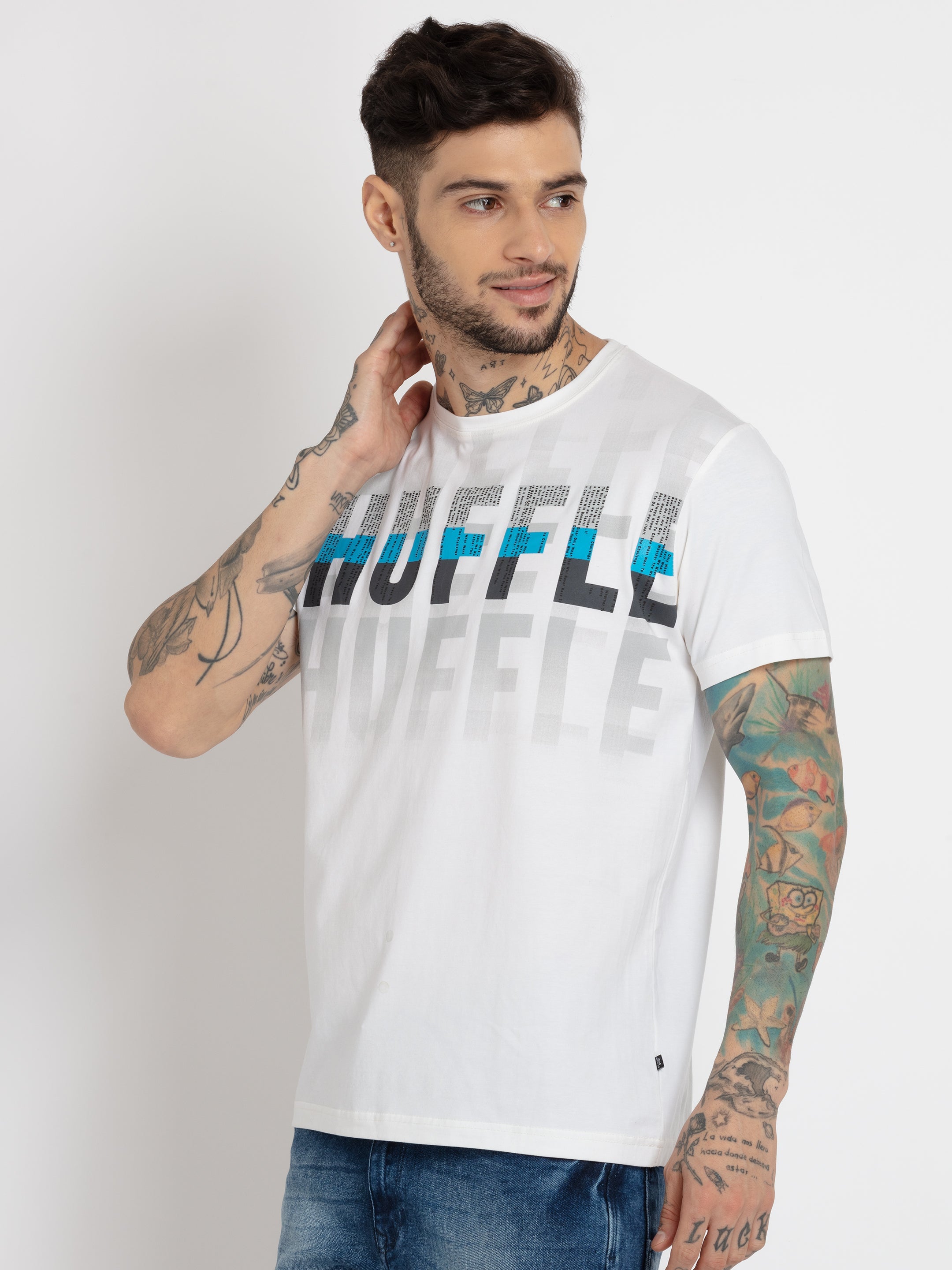 Mens Printed Round Neck T-shirt