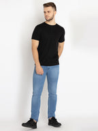 Mens Solid Round Neck T-shirt