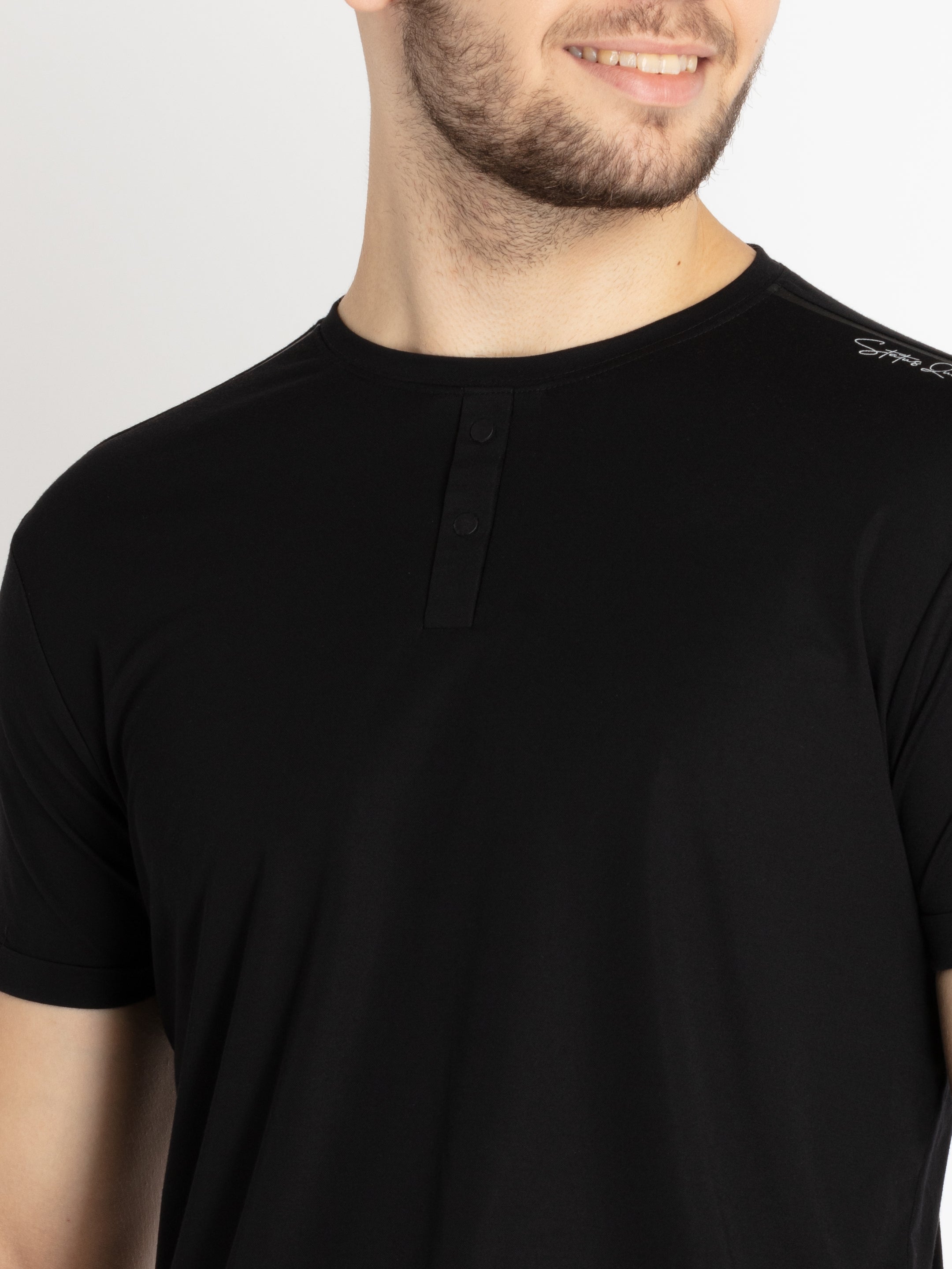 Mens Solid Round Neck T-shirt