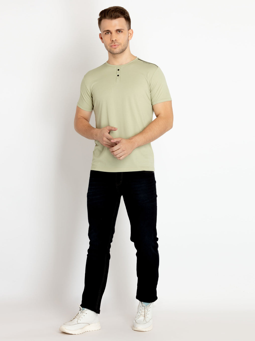 Mens Solid Round Neck T-shirts