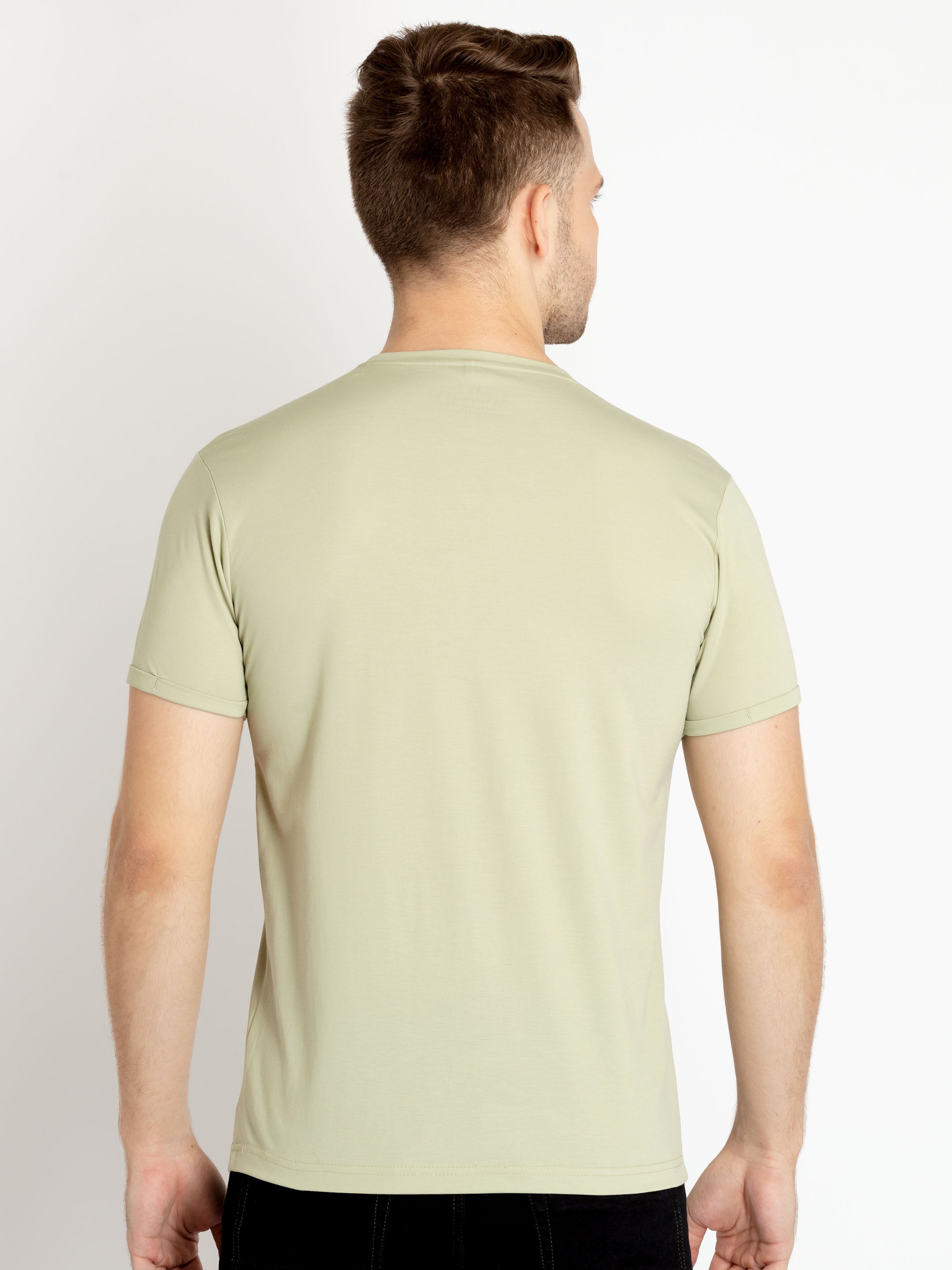 Mens Solid Round Neck T-shirts