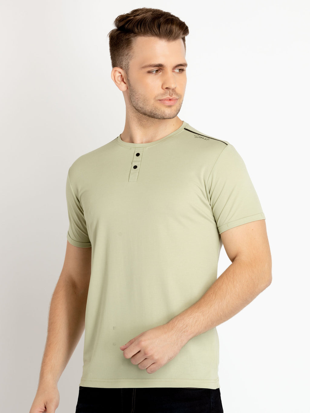 Mens Solid Round Neck T-shirts