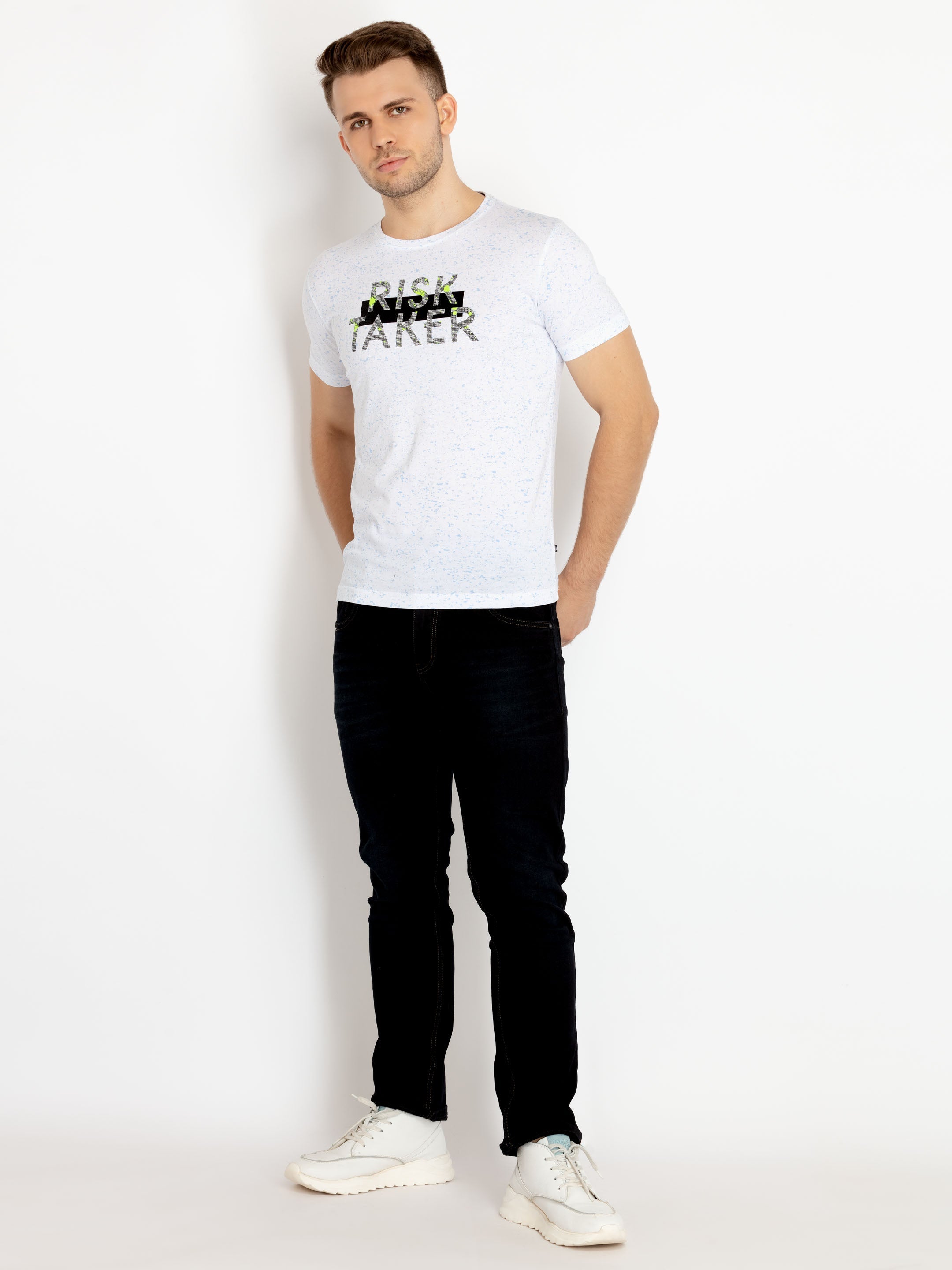 Mens Printed Round Neck T-shirts