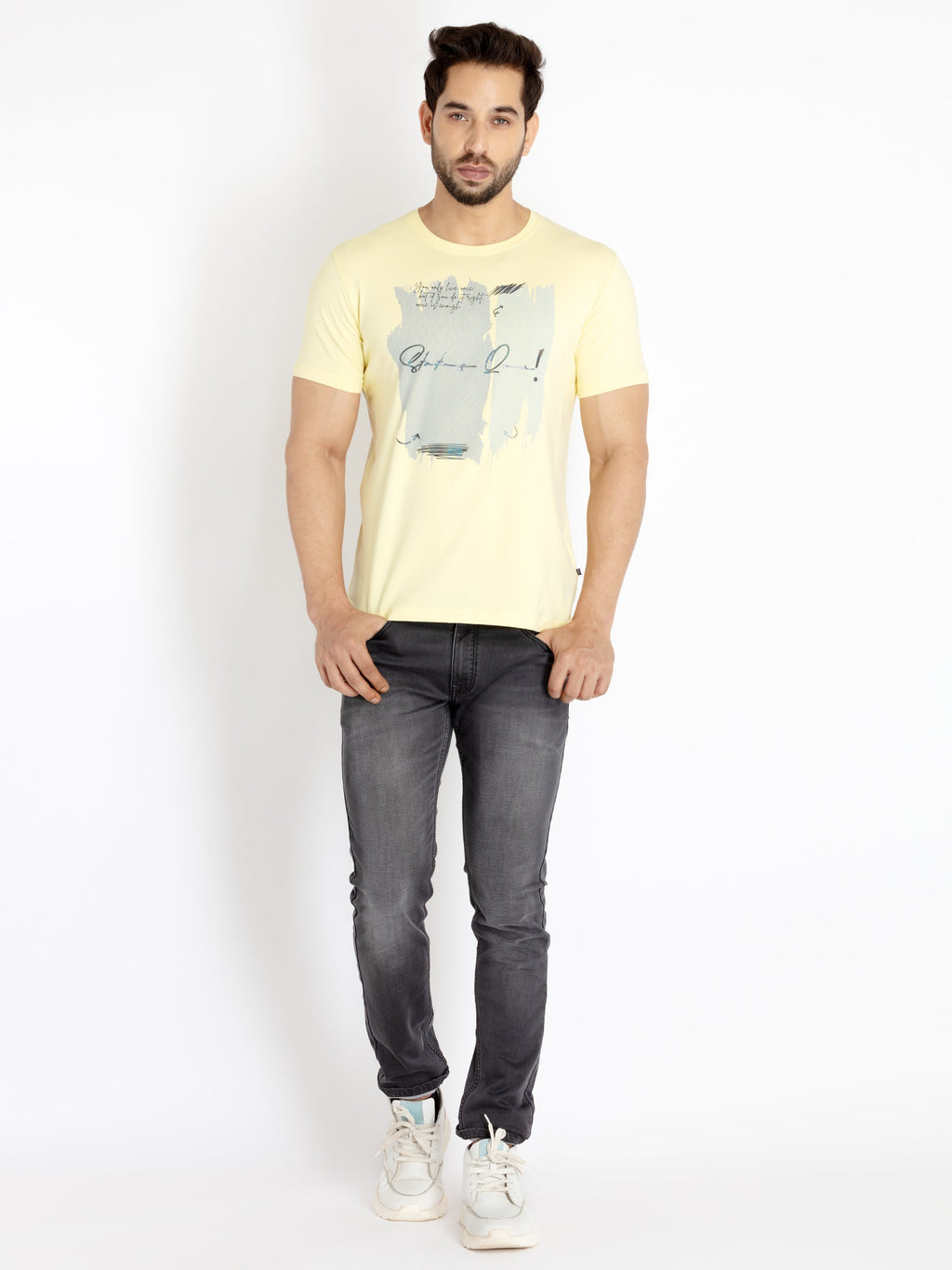 Mens Printed Round Neck T-shirt