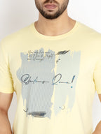 Mens Printed Round Neck T-shirt