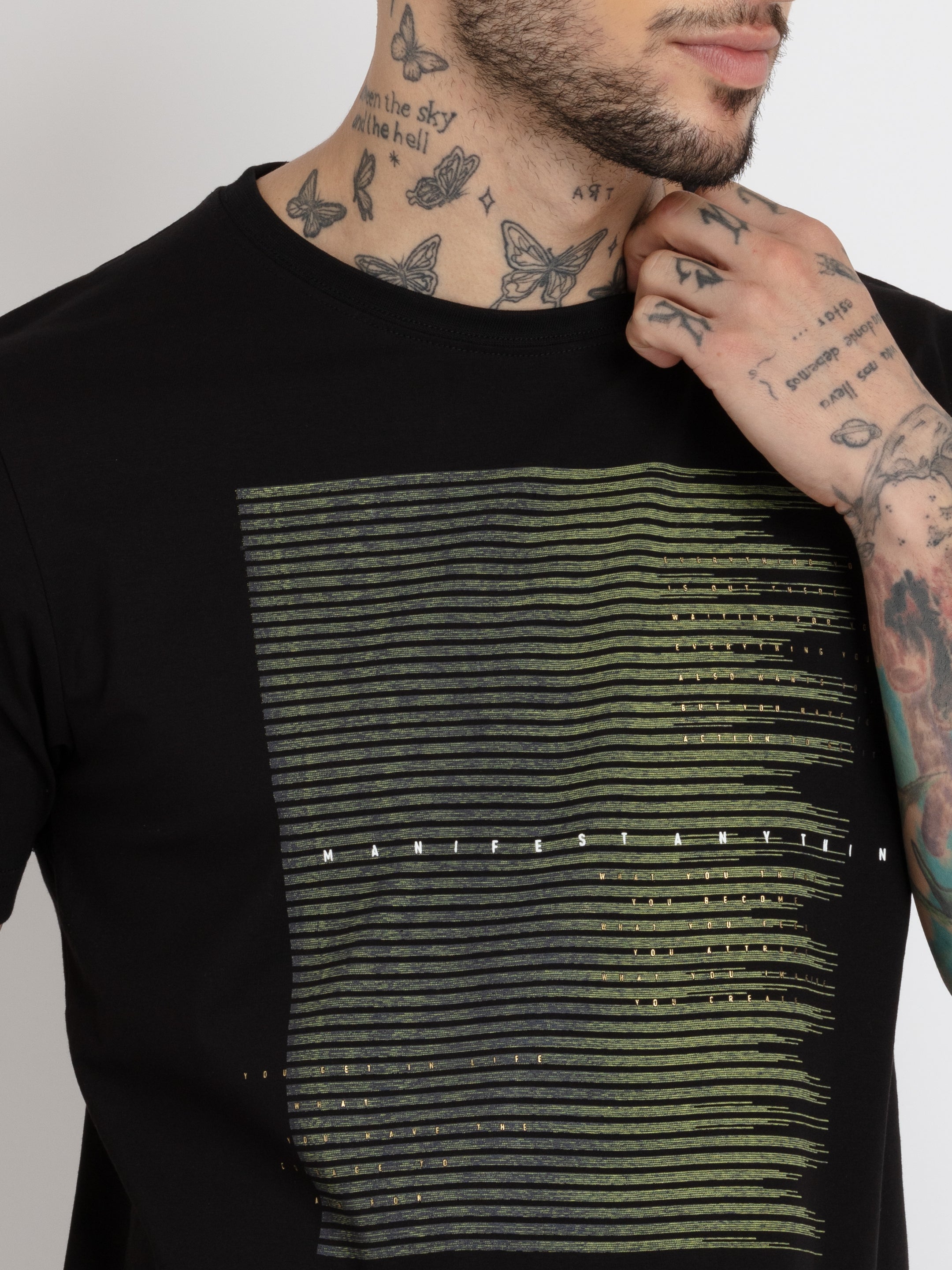 Mens Printed Round Neck T-shirt