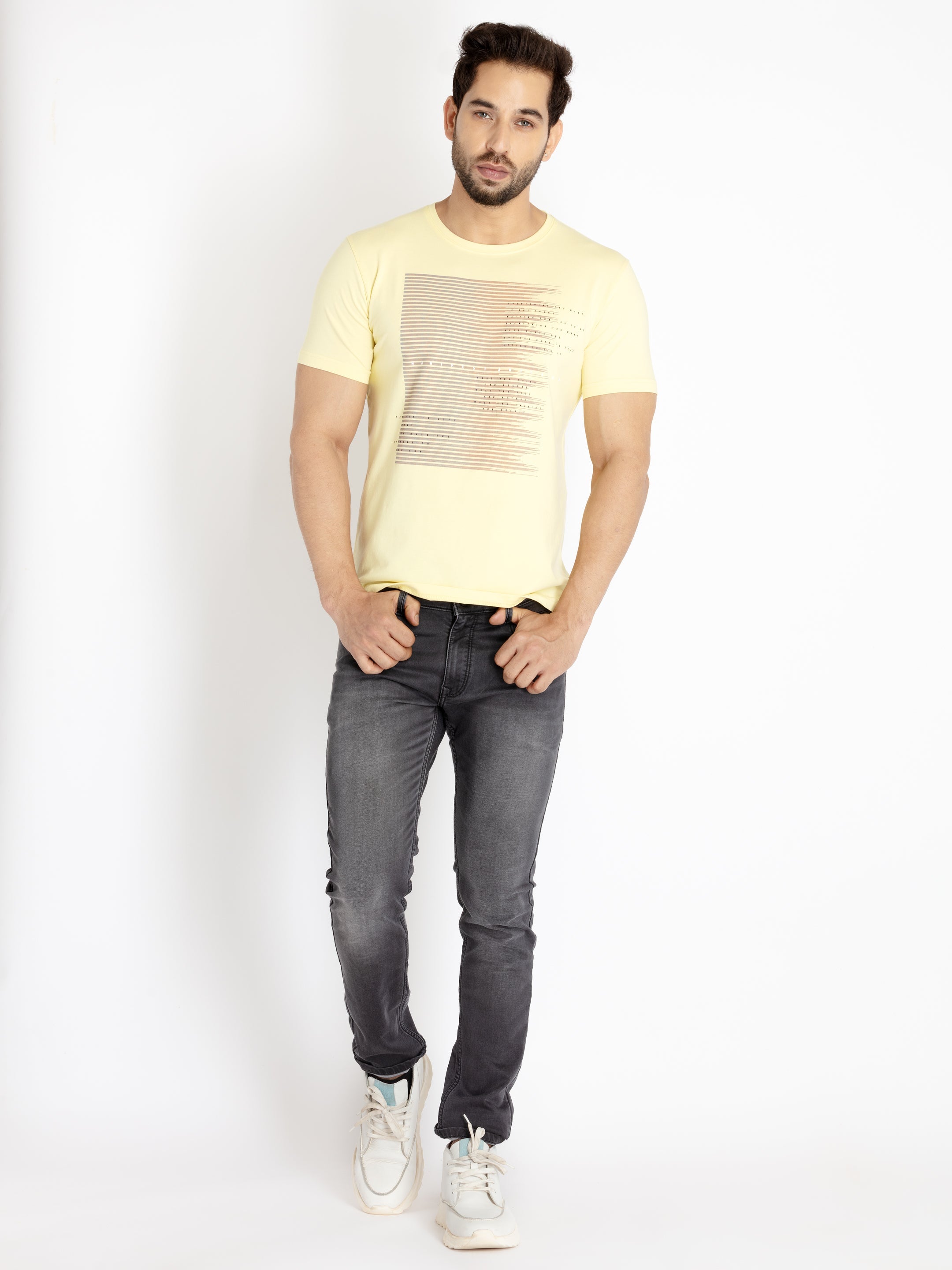Mens Printed Round Neck T-shirt