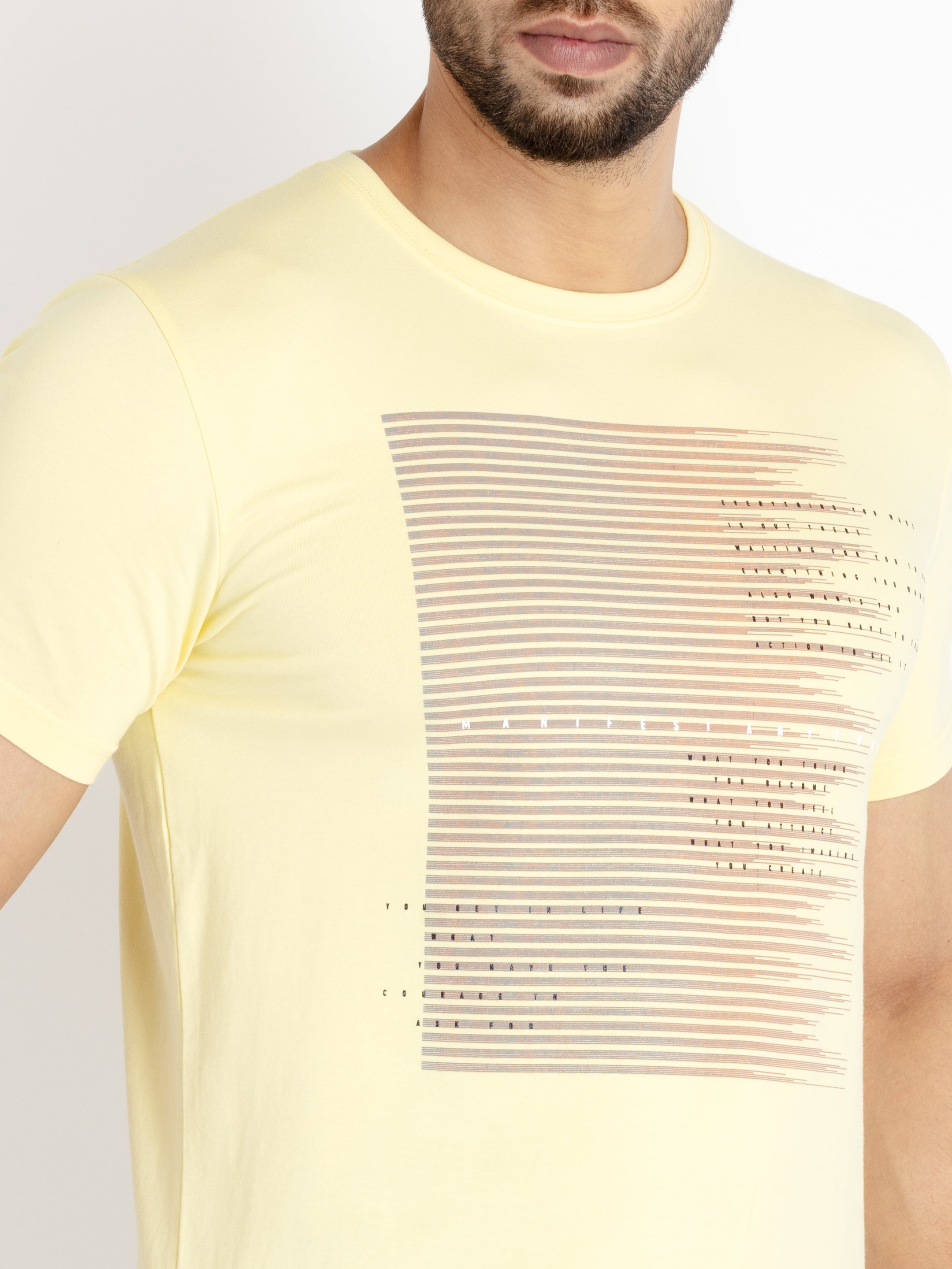 Mens Printed Round Neck T-shirt
