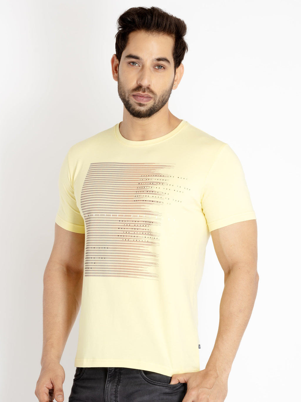 Mens Printed Round Neck T-shirt