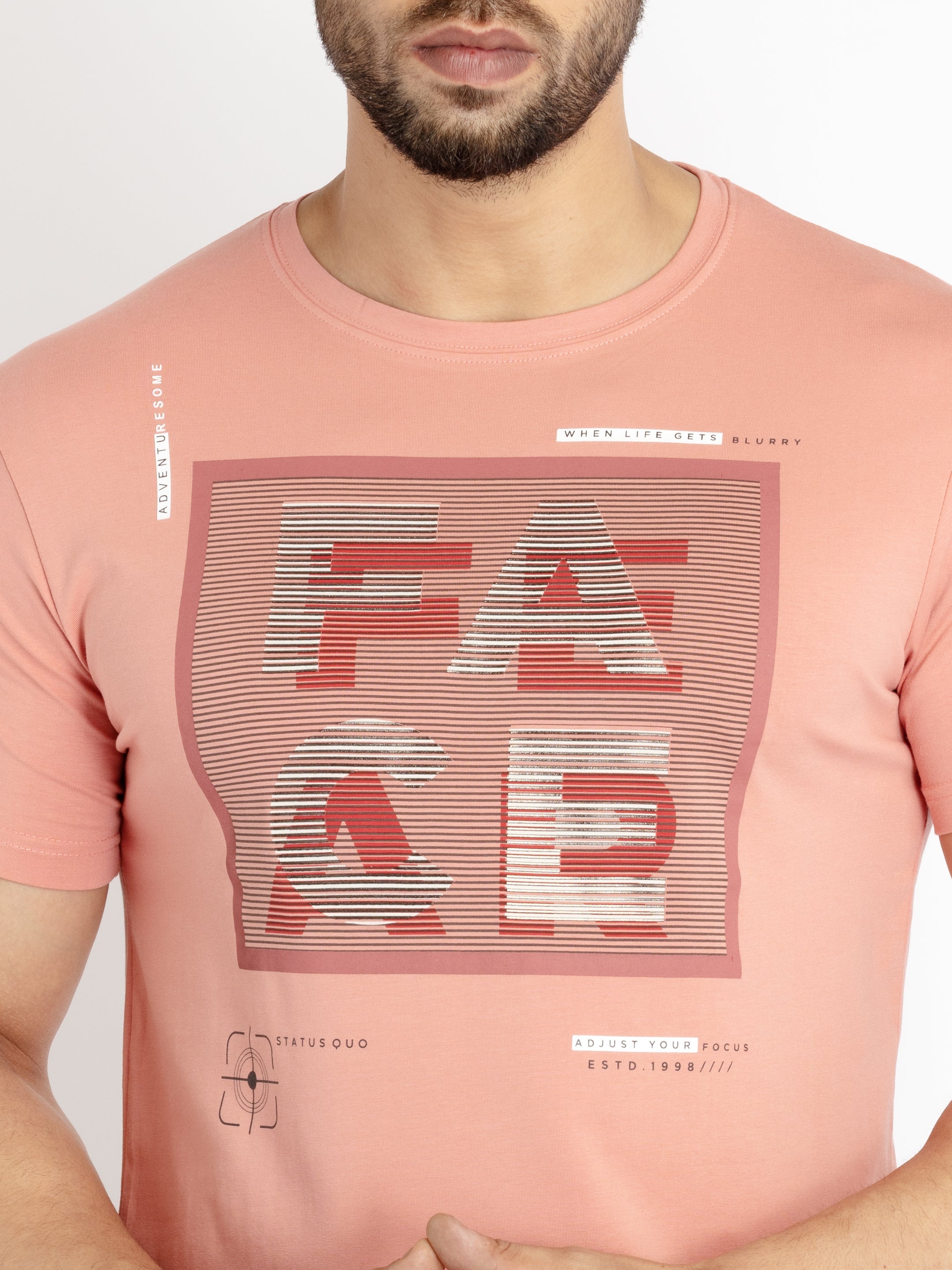 Mens Printed Round Neck T-shirt