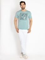 Mens Printed Round Neck T-shirt