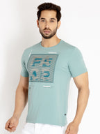 Mens Printed Round Neck T-shirt