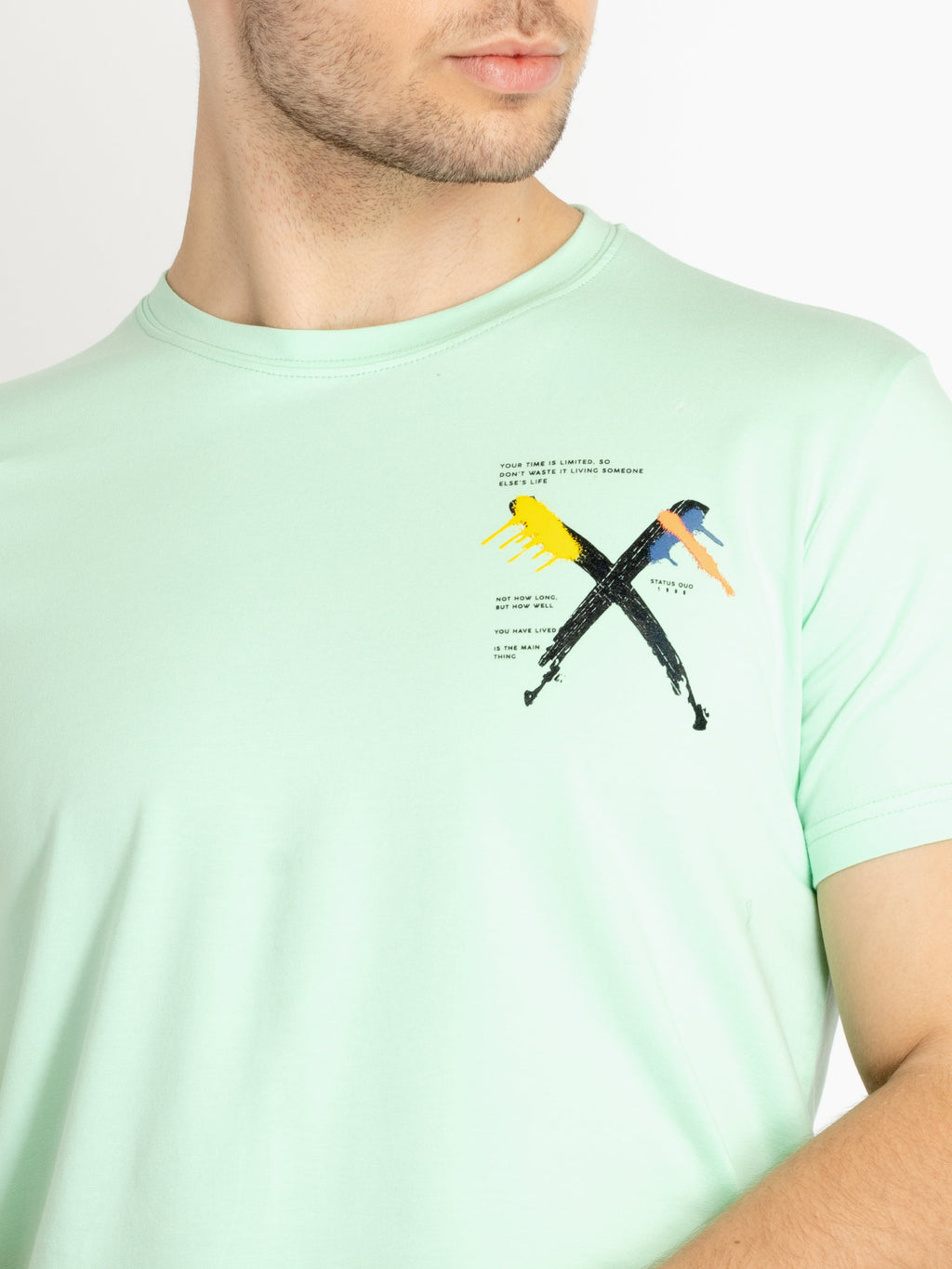 Mens Printed Round Neck T-shirts