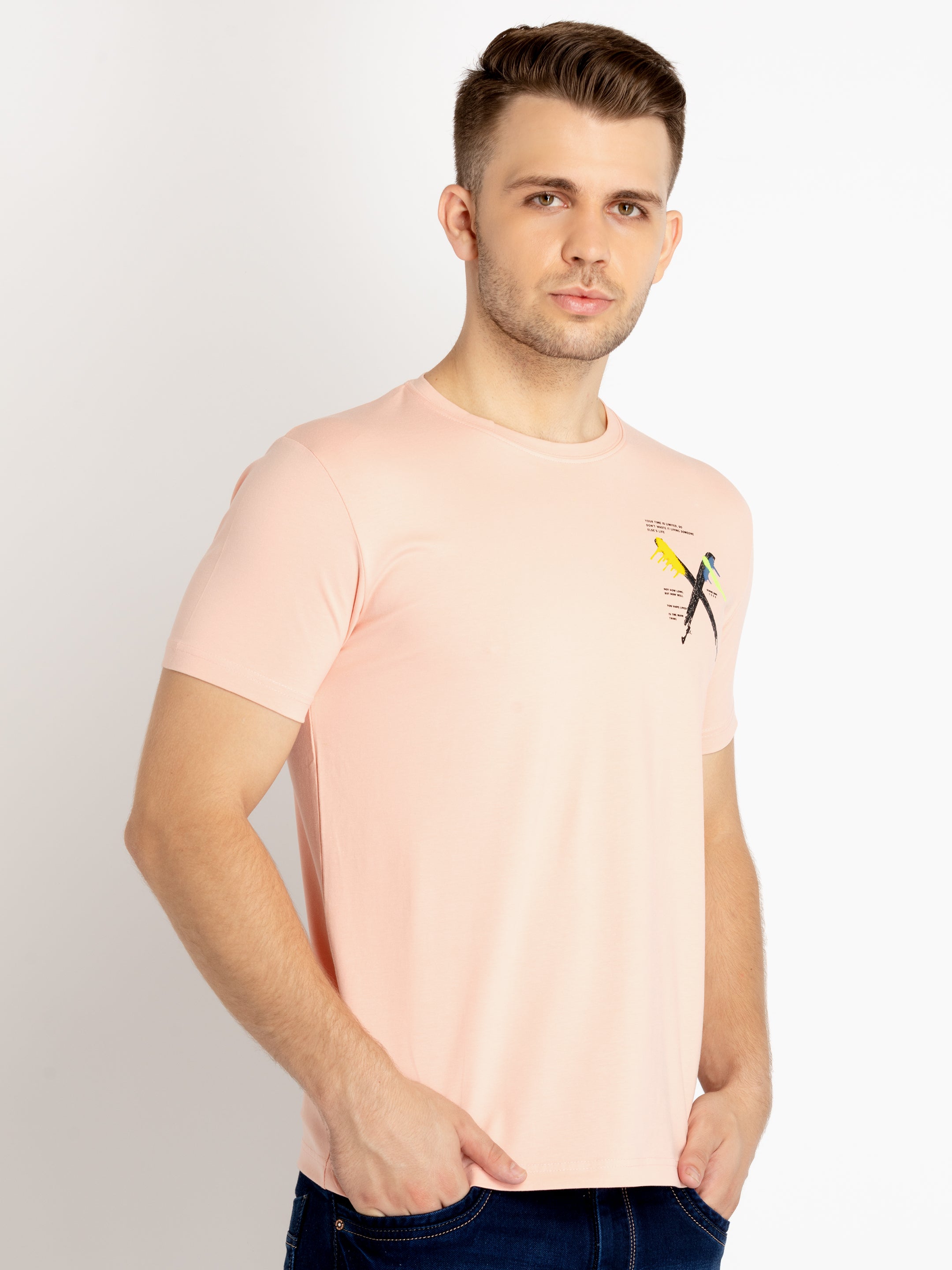 Mens Printed Round Neck T-shirts