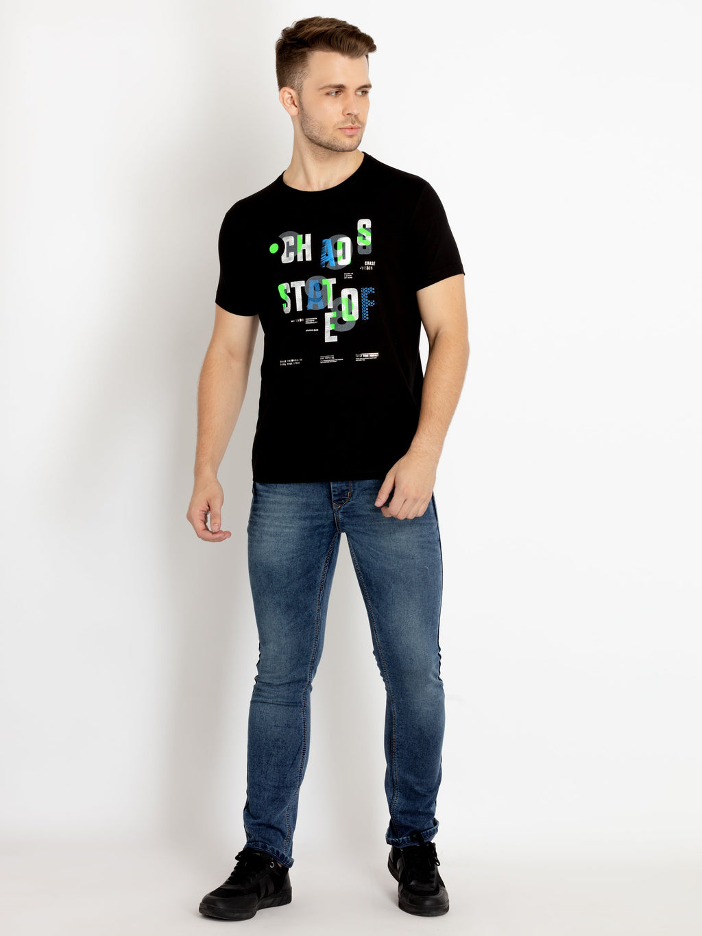 Mens Printed Round Neck T-shirts