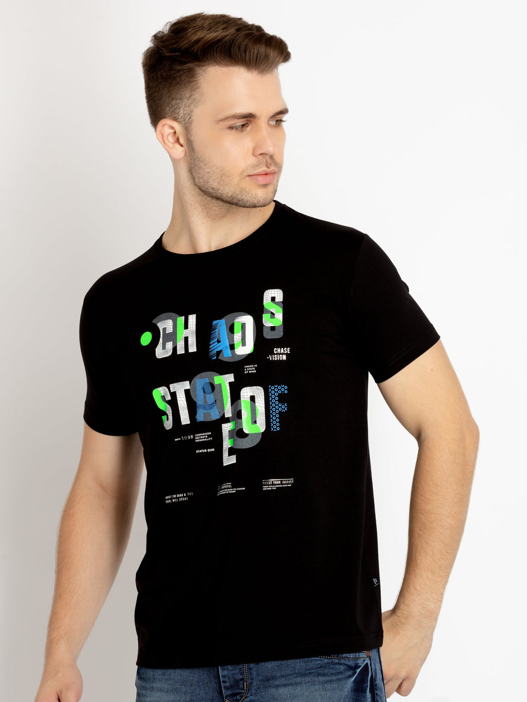 Mens Printed Round Neck T-shirts