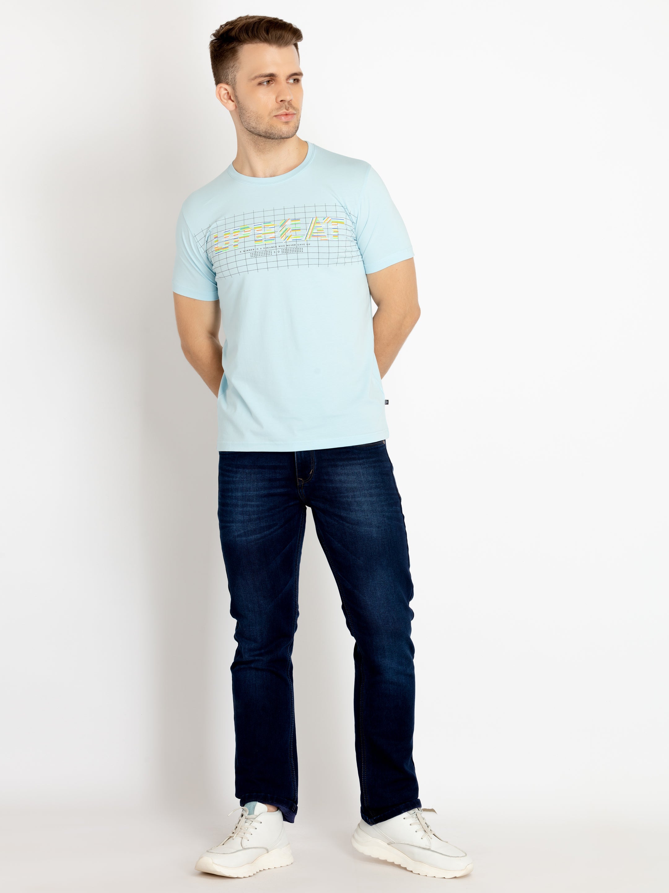 Mens Printed Round Neck T-shirts