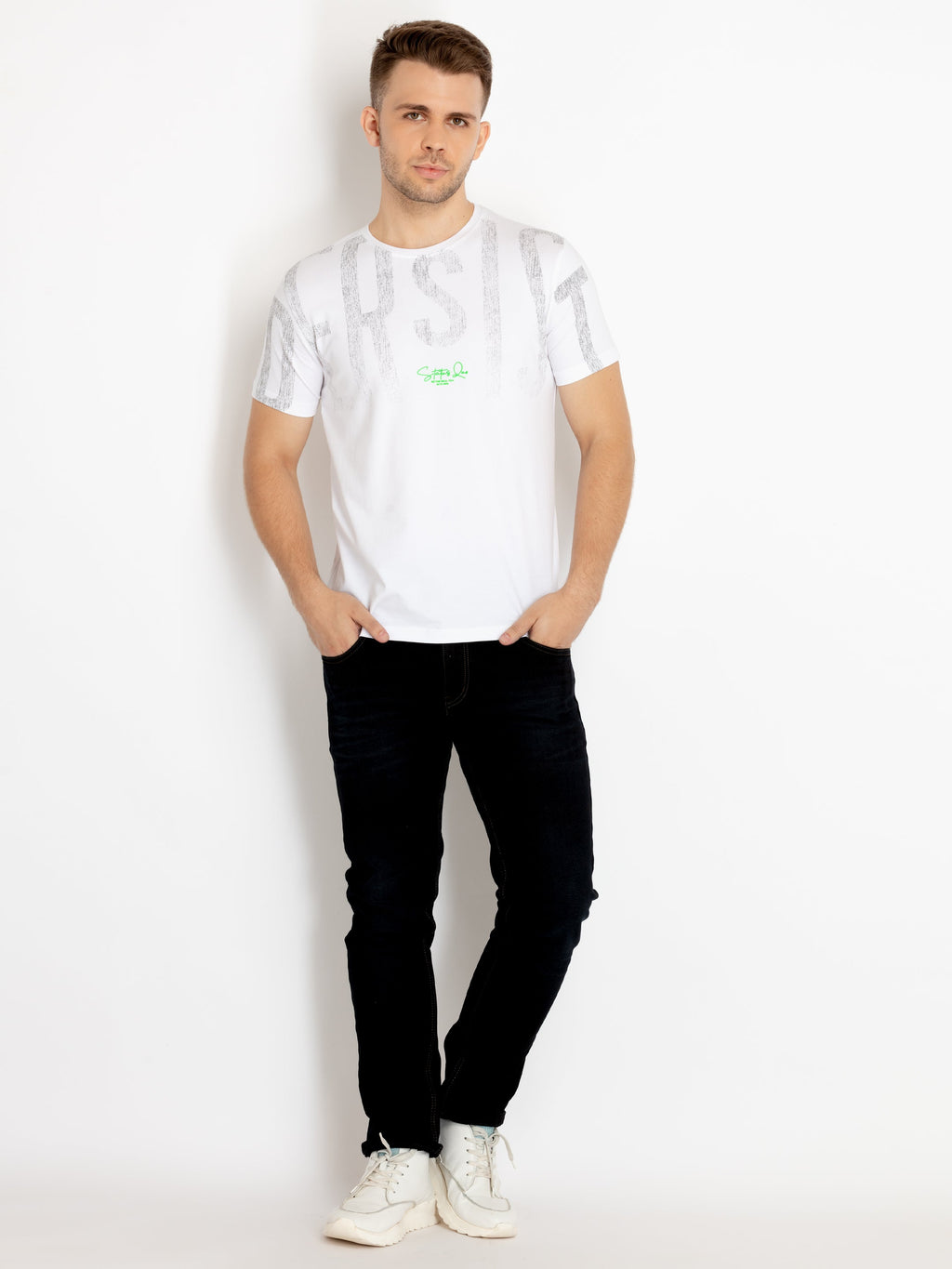 Mens Printed Round Neck T-shirts