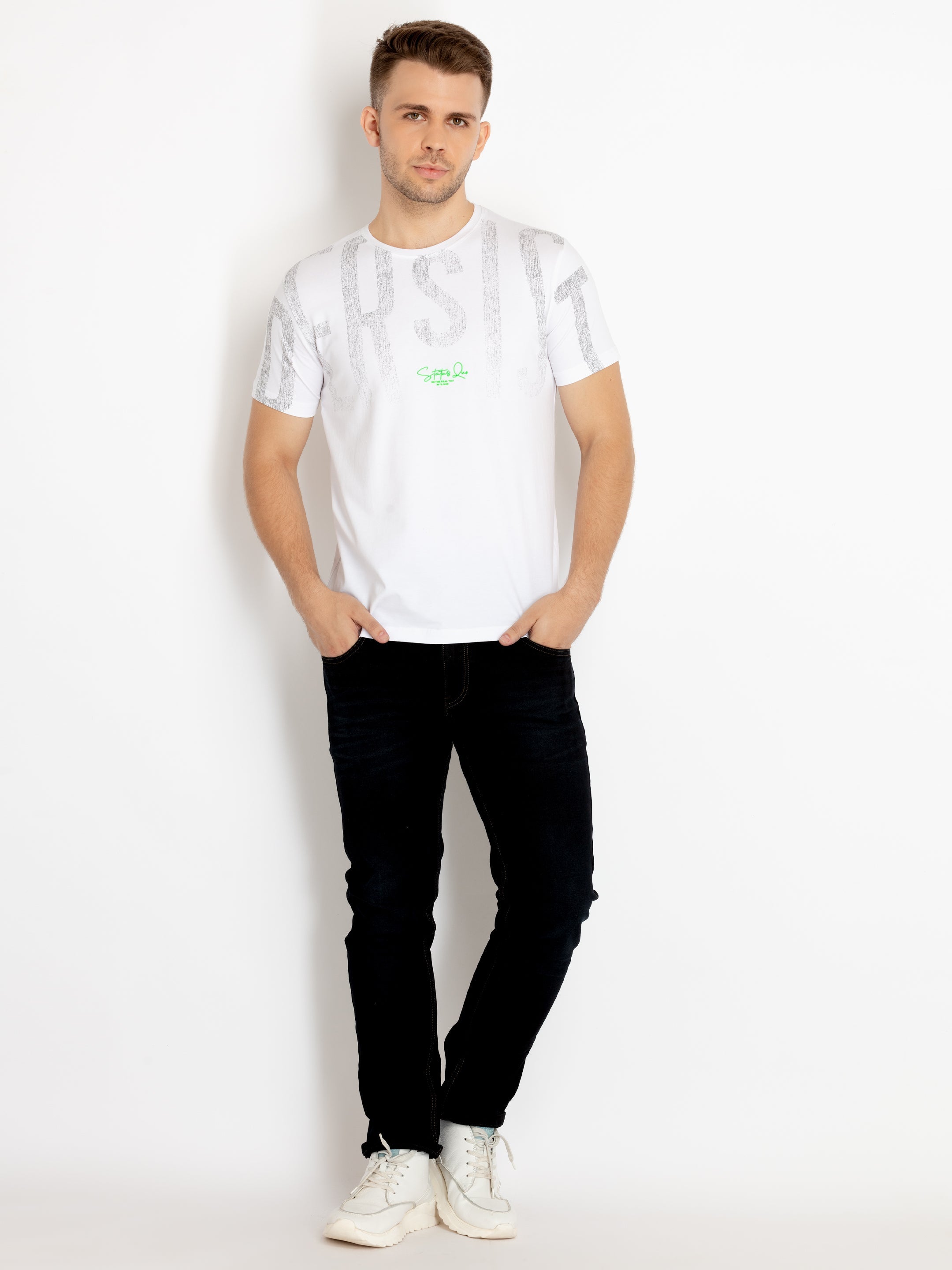 Mens Printed Round Neck T-shirts