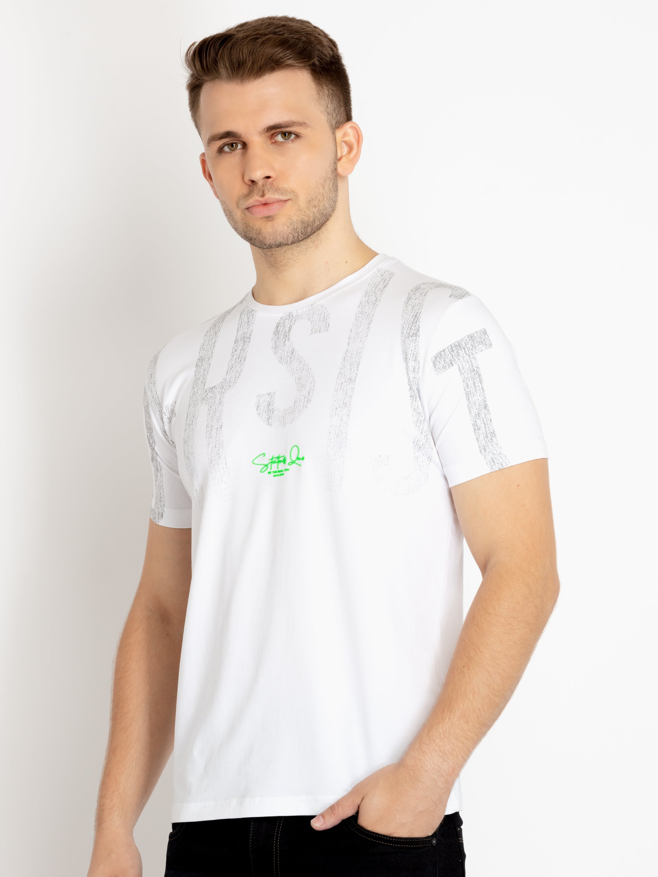Mens Printed Round Neck T-shirts