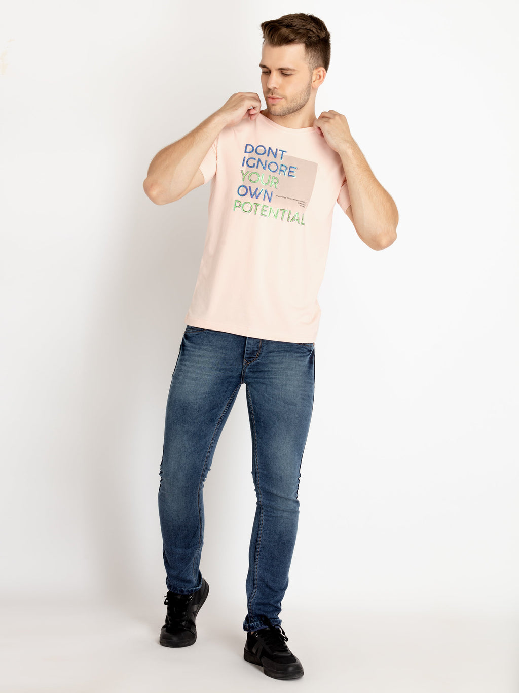 Mens Printed Round Neck T-shirts