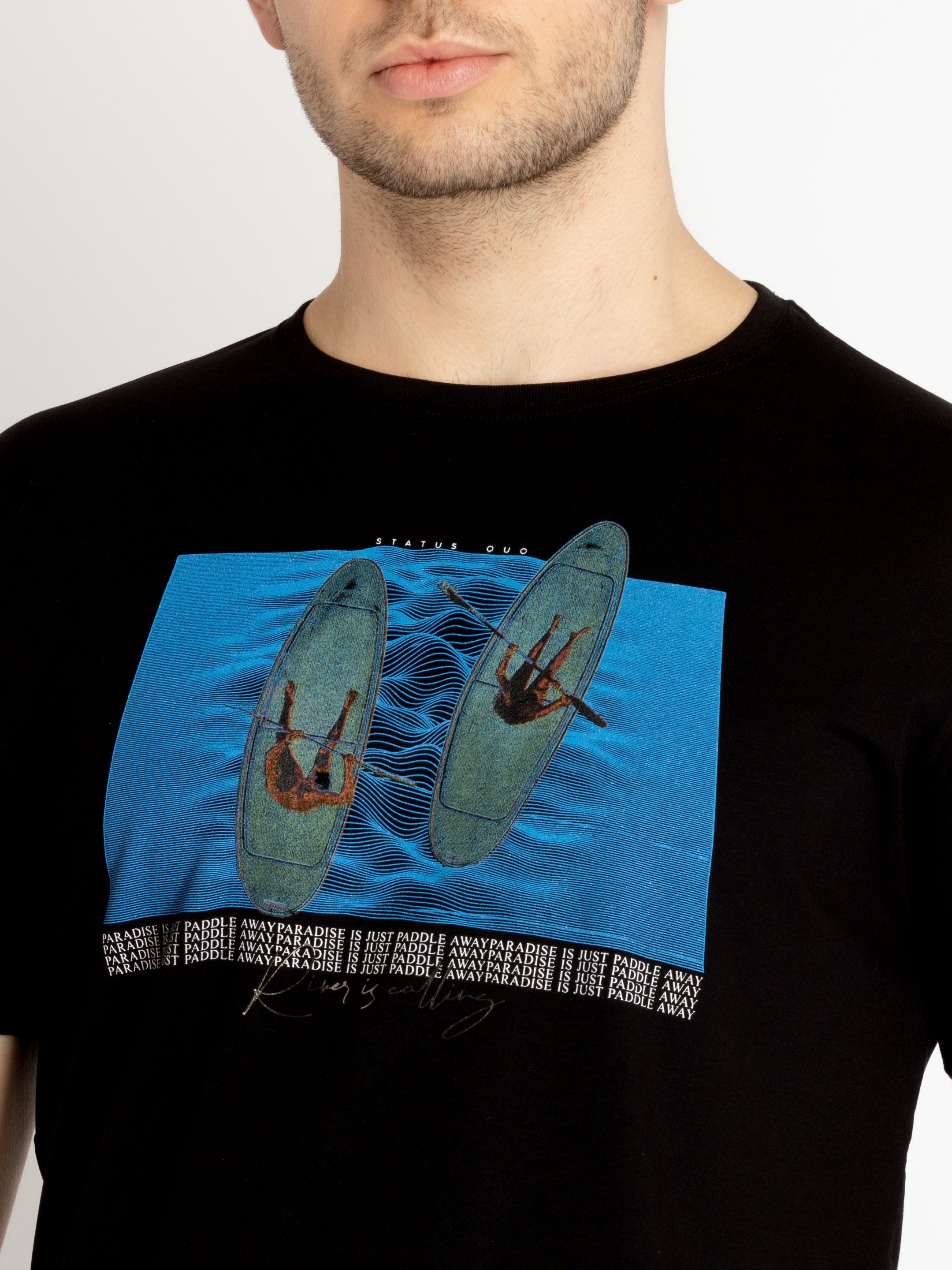 Mens Printed Round Neck T-shirts
