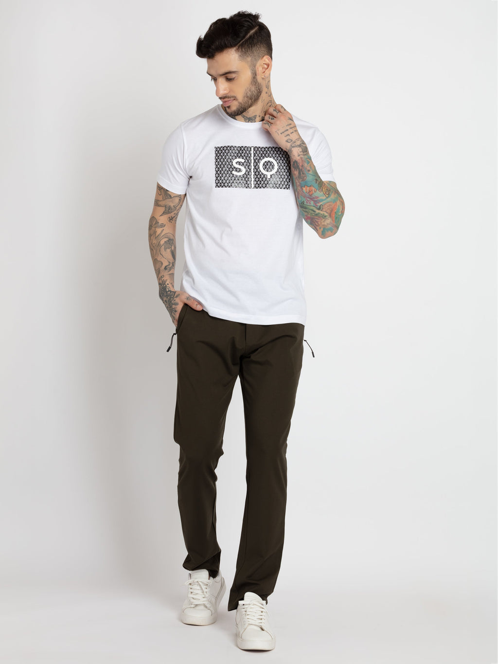 Mens Printed Round Neck T-shirt