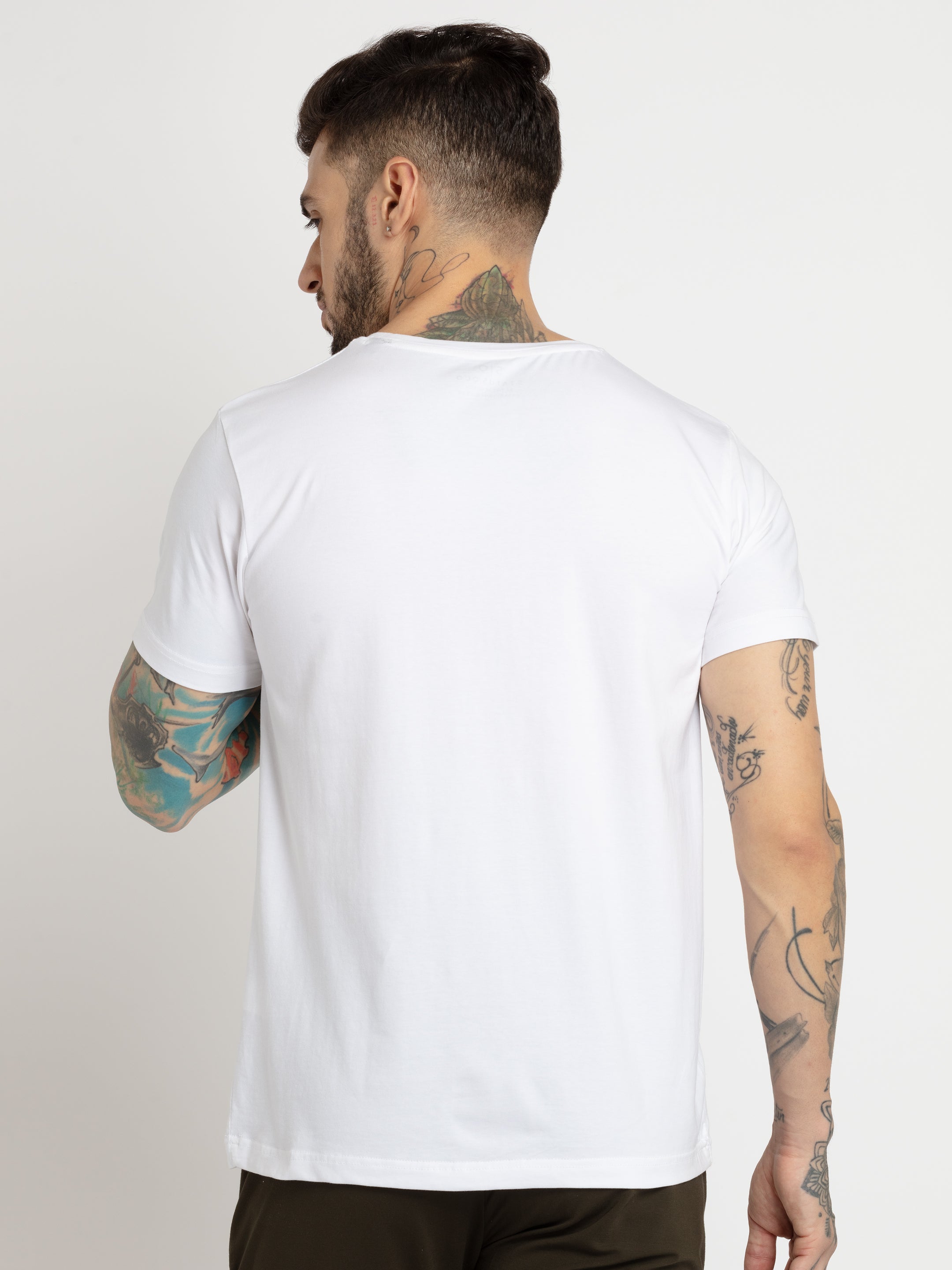 Mens Printed Round Neck T-shirt