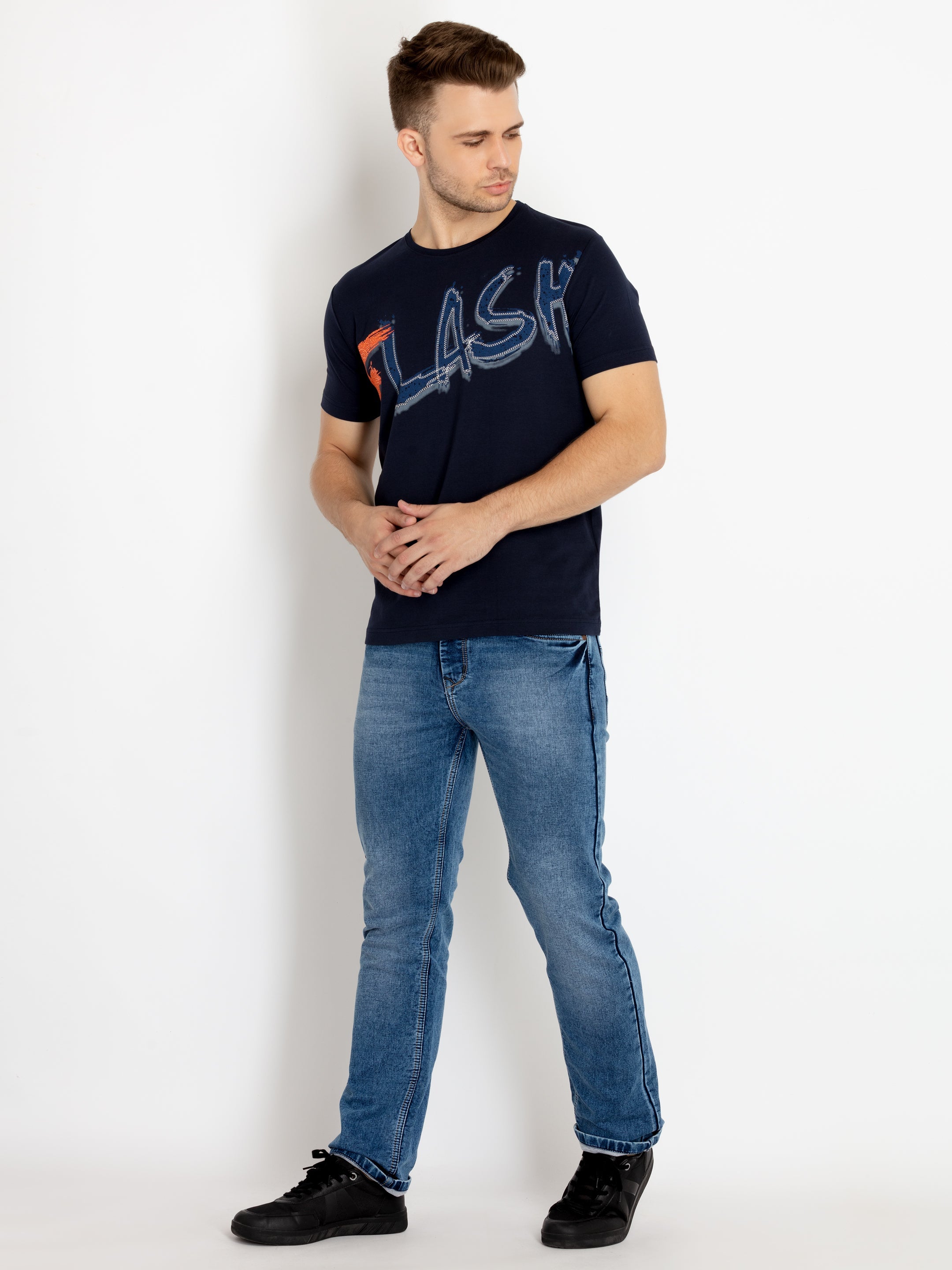 Mens Printed Round Neck T-shirts