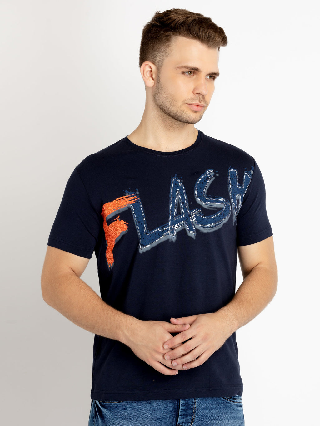 Mens Printed Round Neck T-shirts