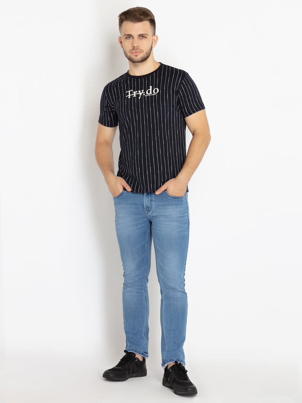 Mens Printed Round Neck T-shirt