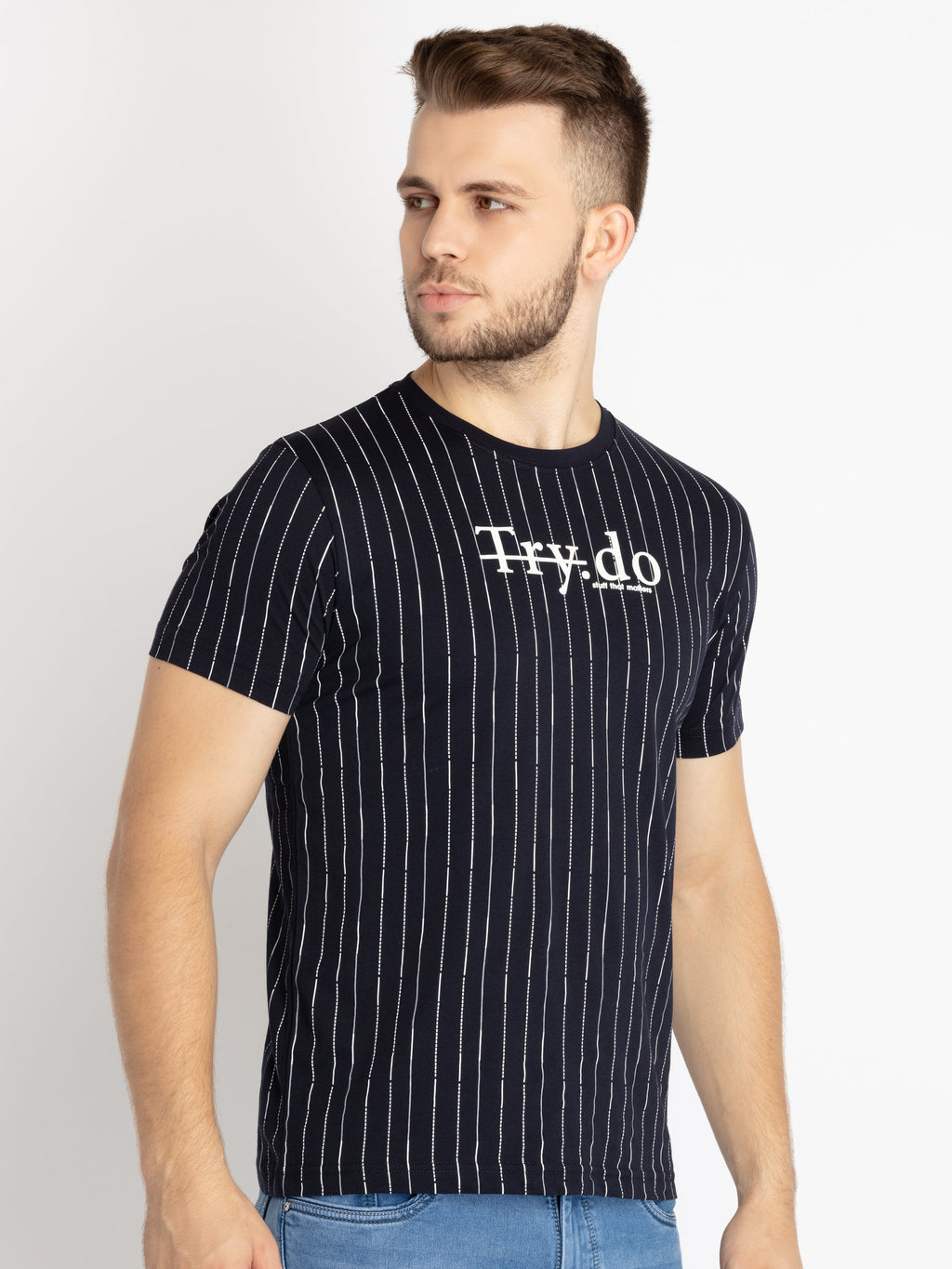 Mens Printed Round Neck T-shirt